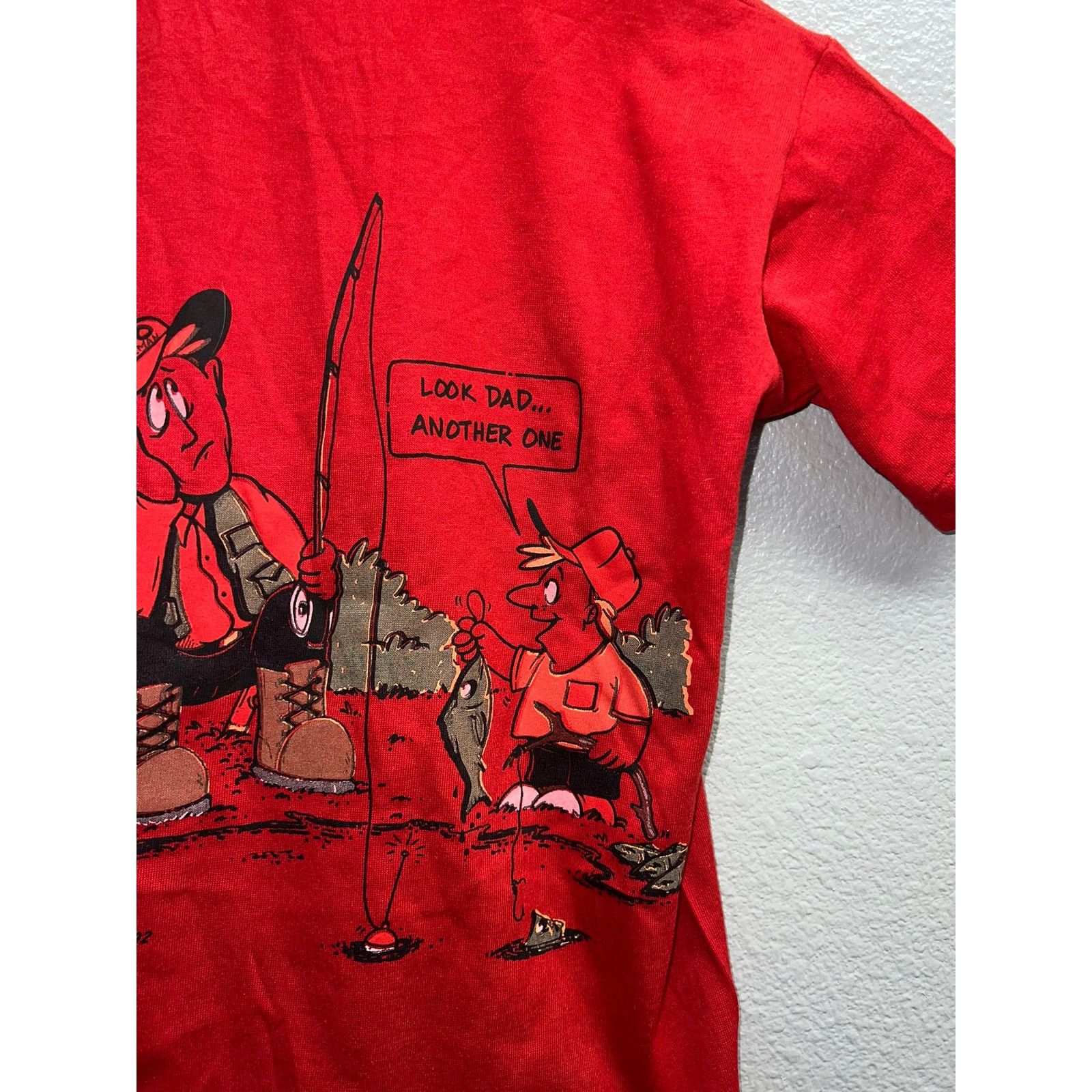 Jerzees Youth Vintage Test Print Shirt Dad Fishing Fish Graphic kids Size M / US 6-8 / IT 42-44 - 7 Thumbnail