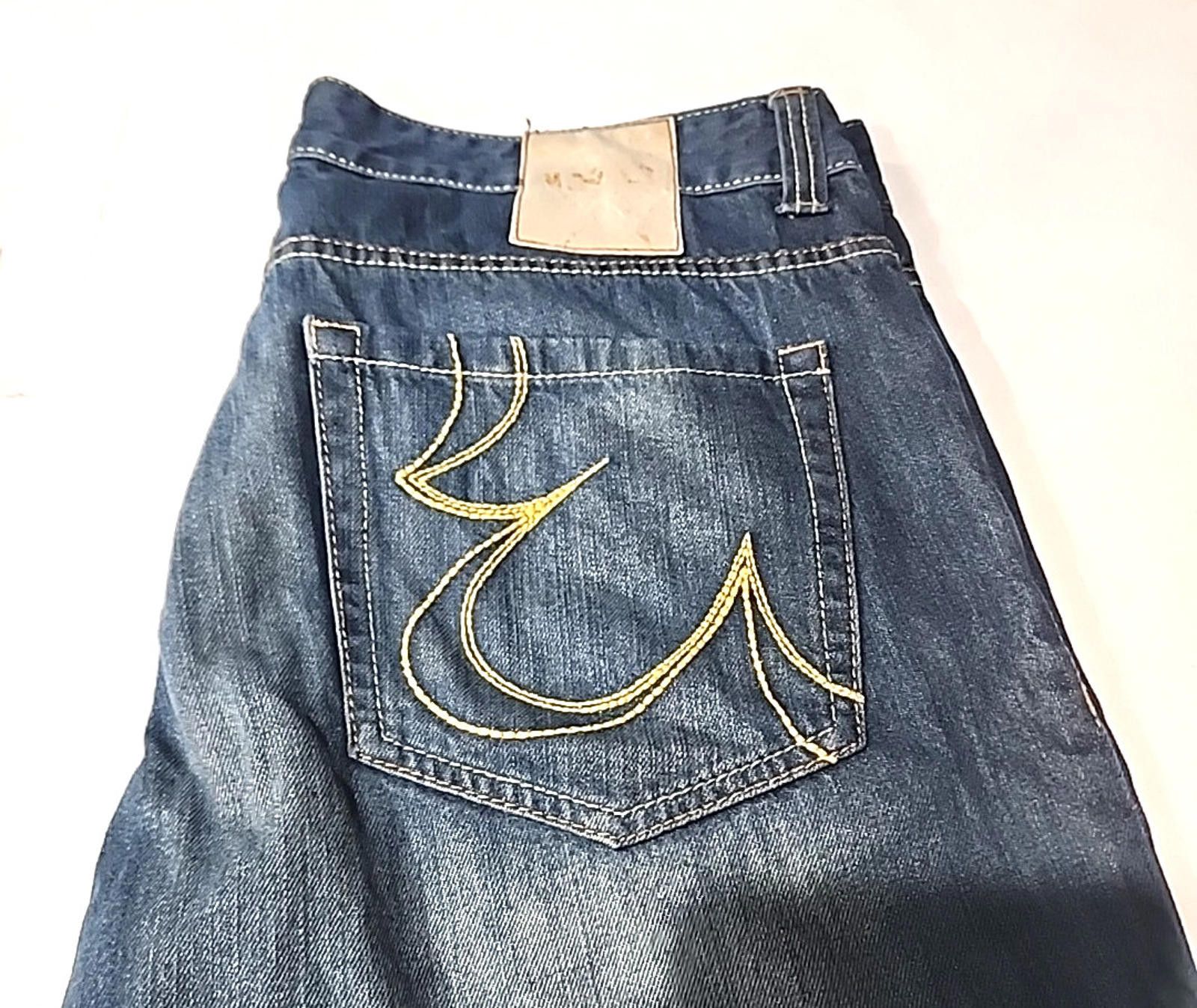 Ecko Unltd. Marc Ecko Blue Jeans Relaxed Fit Boot Cut Actual 38Wx32L Size US 38 / EU 54 - 6 Thumbnail