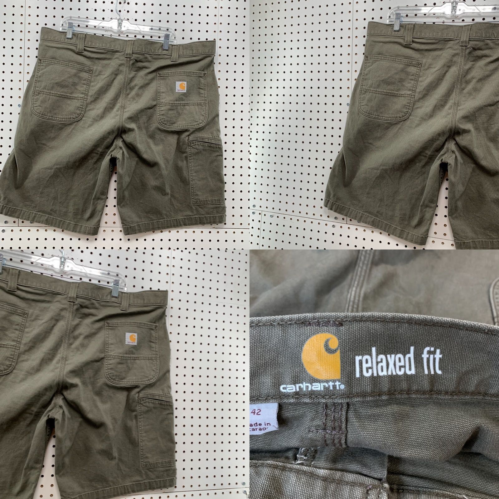 Carhartt Carhartt Shorts Mens 42 Canvas Brown Cargo Workwear Inseam 10 in Pockets Carhartt Canvas Carpentert Shorts Mens 42 Brown Canvas Workwear Size US 42 / EU 58 - 8 Thumbnail