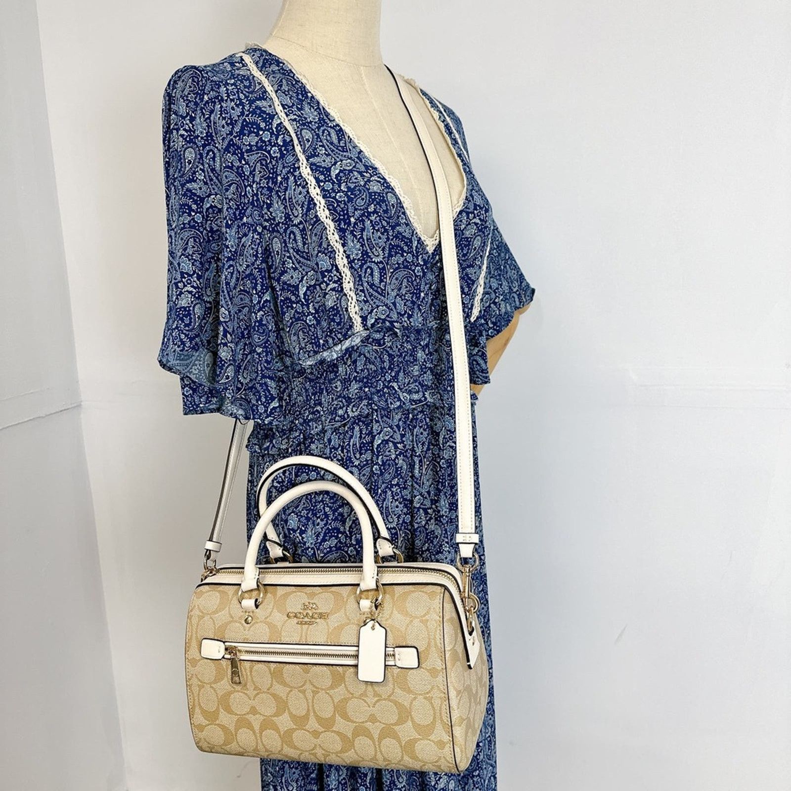 Coach F83607 Rowan Satchel In Signature Canvas