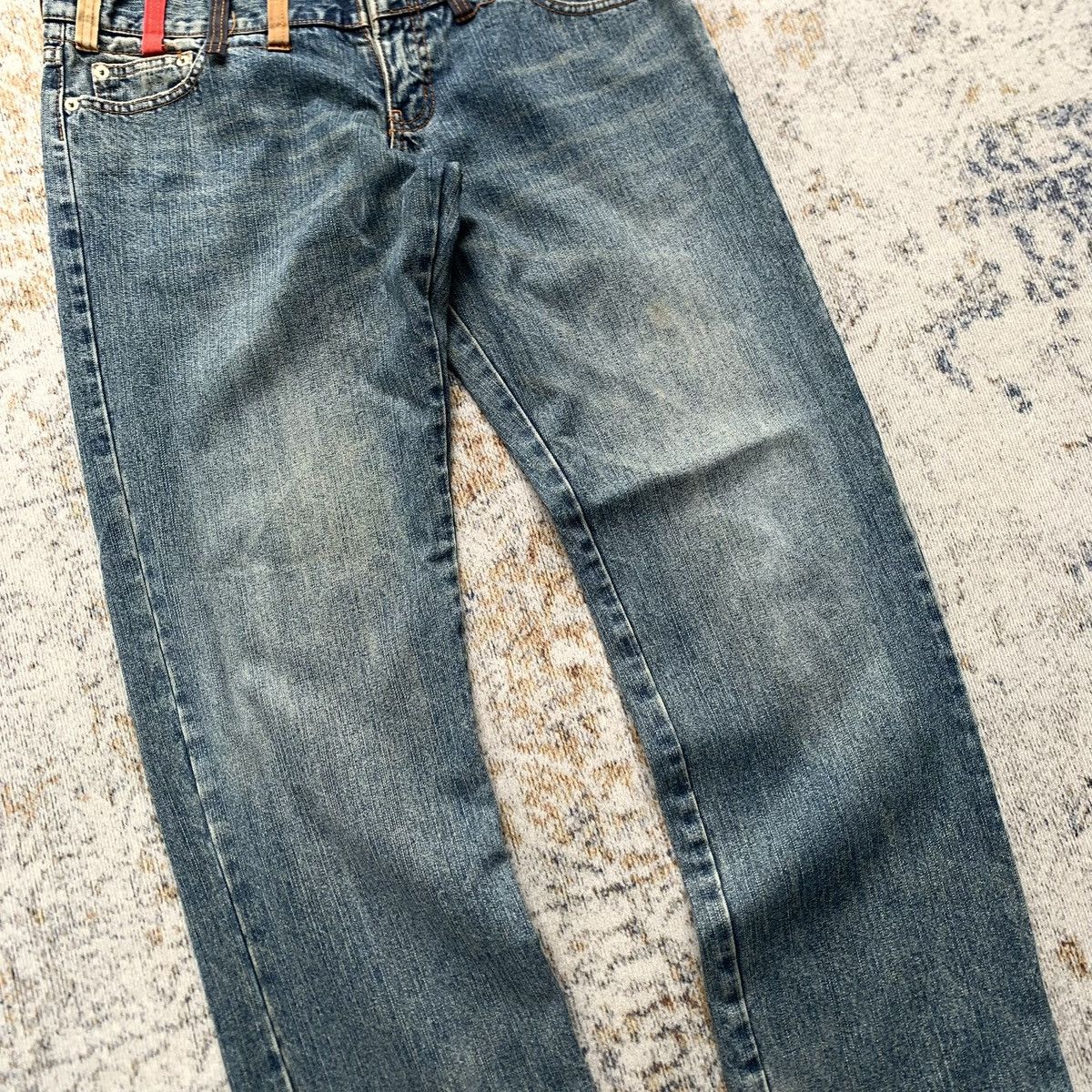 Japanese Brand 2000s Japanese Brand Amore Puro Double Waist Jeans Size US 30 / EU 46 - 3 Thumbnail