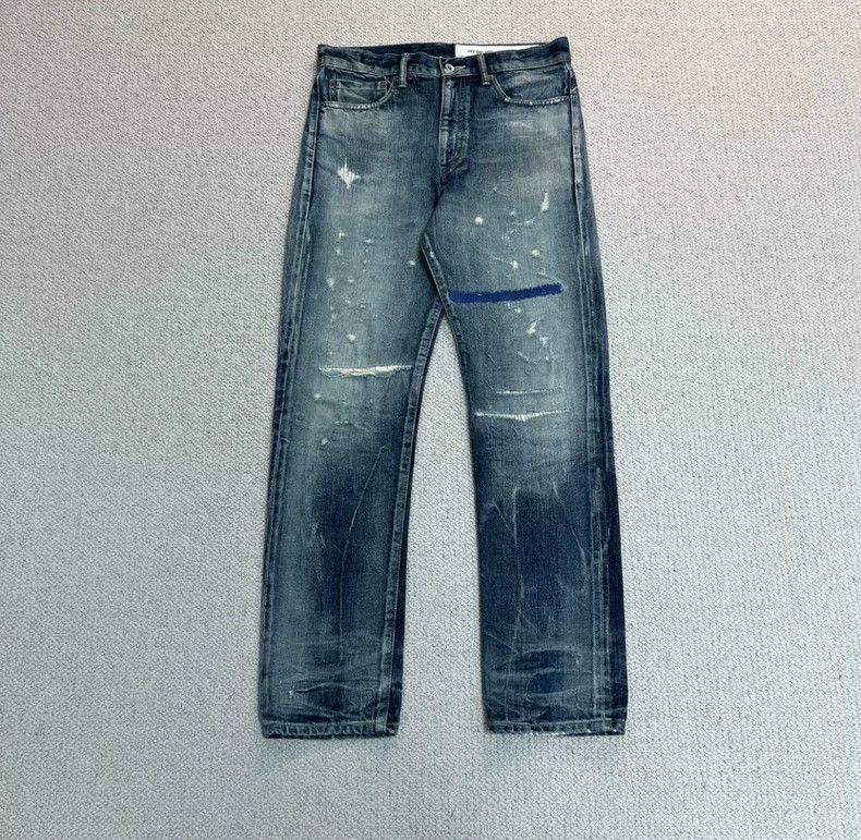 Neighborhood NEIGHBORHOOD BLOCK SAVAGE Denim Pants - dmc Size US 26 / EU 42 - 1 Thumbnail