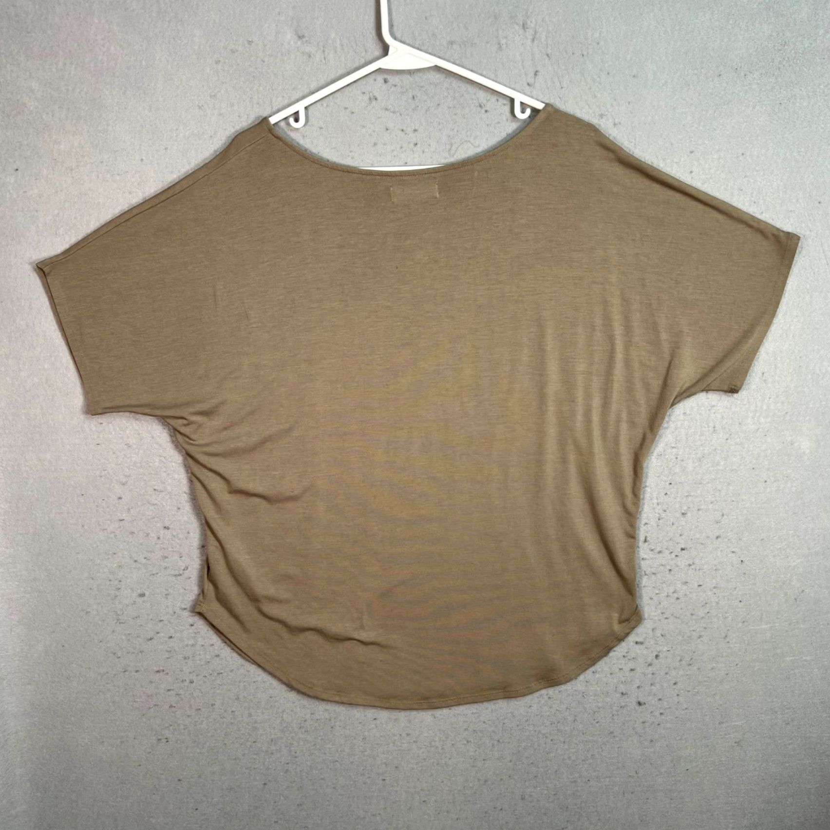 Oak + Fort Oak + Fort Womens Top Shirt Beige Large Polyester Blend Short Sleeve Casual Womens Large Beige Oak + Fort Size L / US 10 / IT 46 - 2 Thumbnail