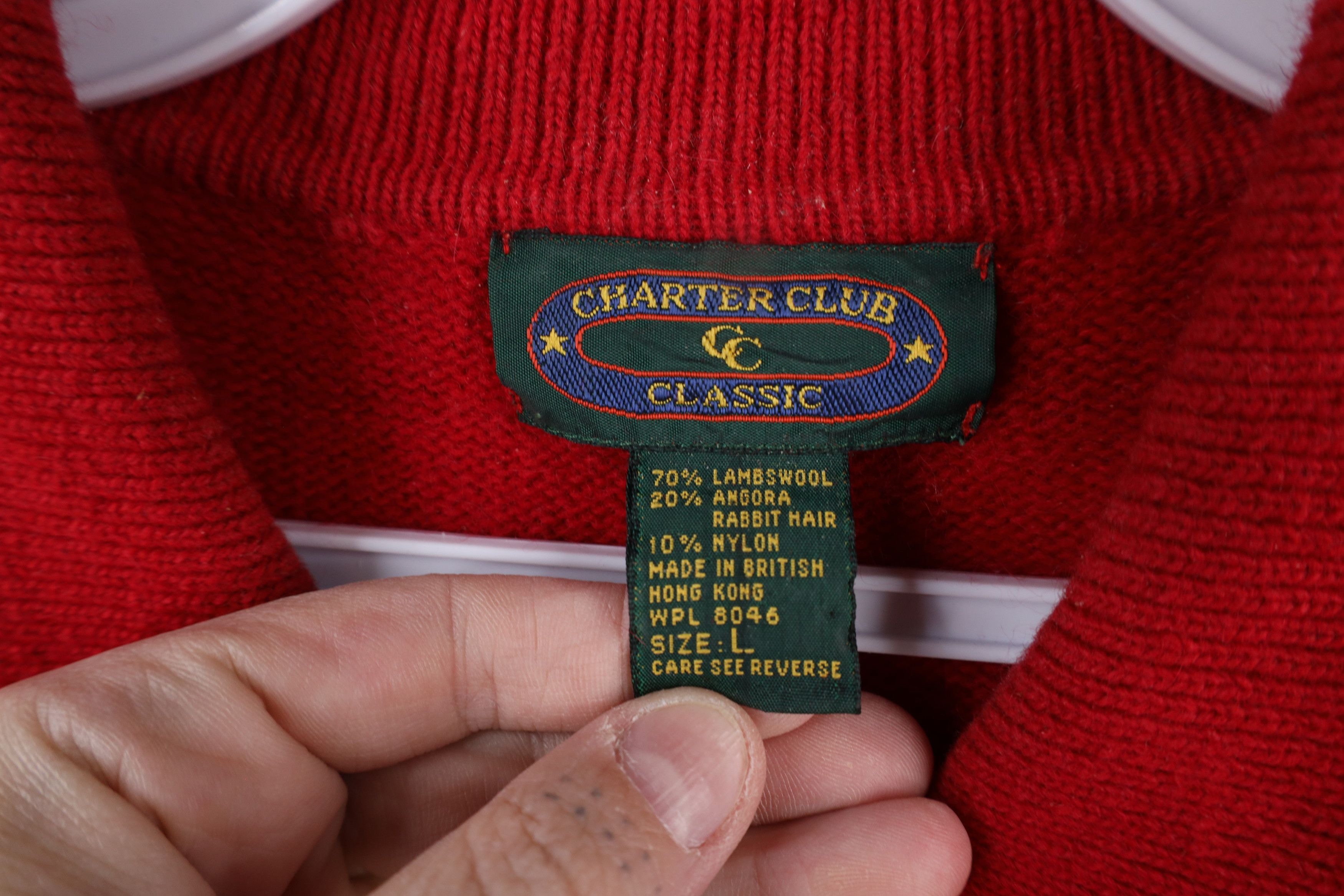 Vintage Vintage 90s Streetwear Lambswool Knit Collared Sweater Size L / US 10 / IT 46 - 7 Thumbnail