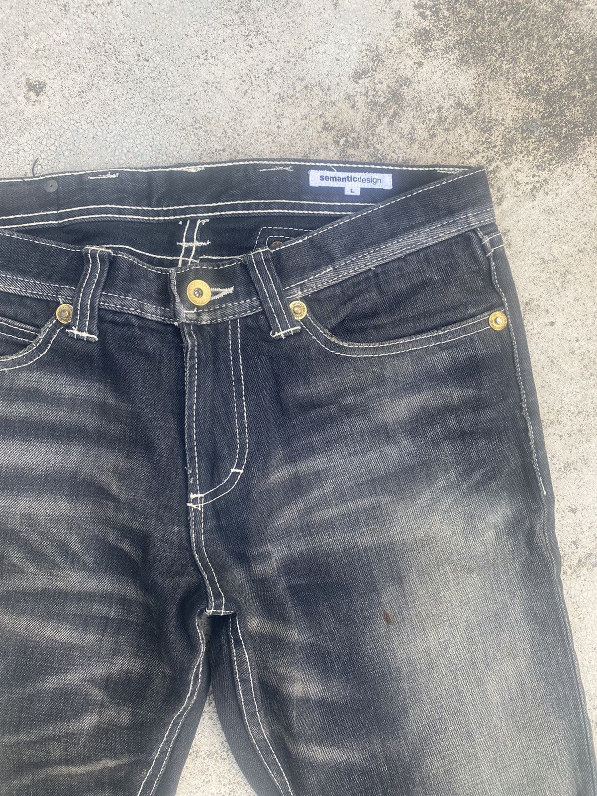 Japanese Brand Japanese Brand Semantic Design Clawmark Straightcut Denim Size US 32 / EU 48 - 4 Thumbnail