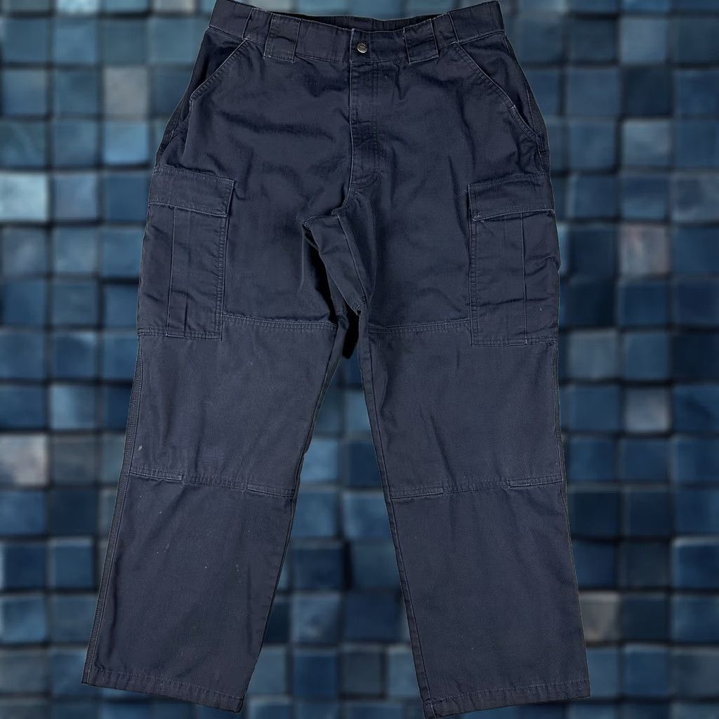Vintage 5.11 Tactical Pants Mens Large Short Blue Ripstop High-Performance Casual Workwear Cargo Pockets USA Size US 33 - 1 Thumbnail