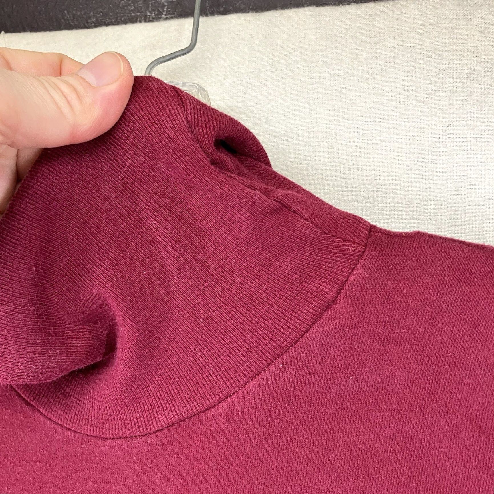 Vintage VINTAGE Northwest Territory T-Shirt Mens XL Burgundy Mock Neck Long Sleeve All Cotton Solid 80s 90s Grunge Retro Outdoor Classic Shirts Mens Size US XL / EU 56 / 4 - 6 Thumbnail