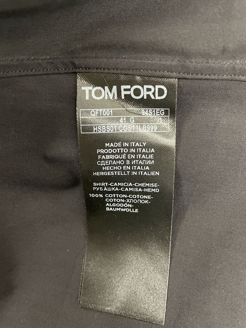 Tom Ford TOM FORD Mens Cotton Poplin Shirt Size US XS / EU 42 / 0 - 14 Thumbnail