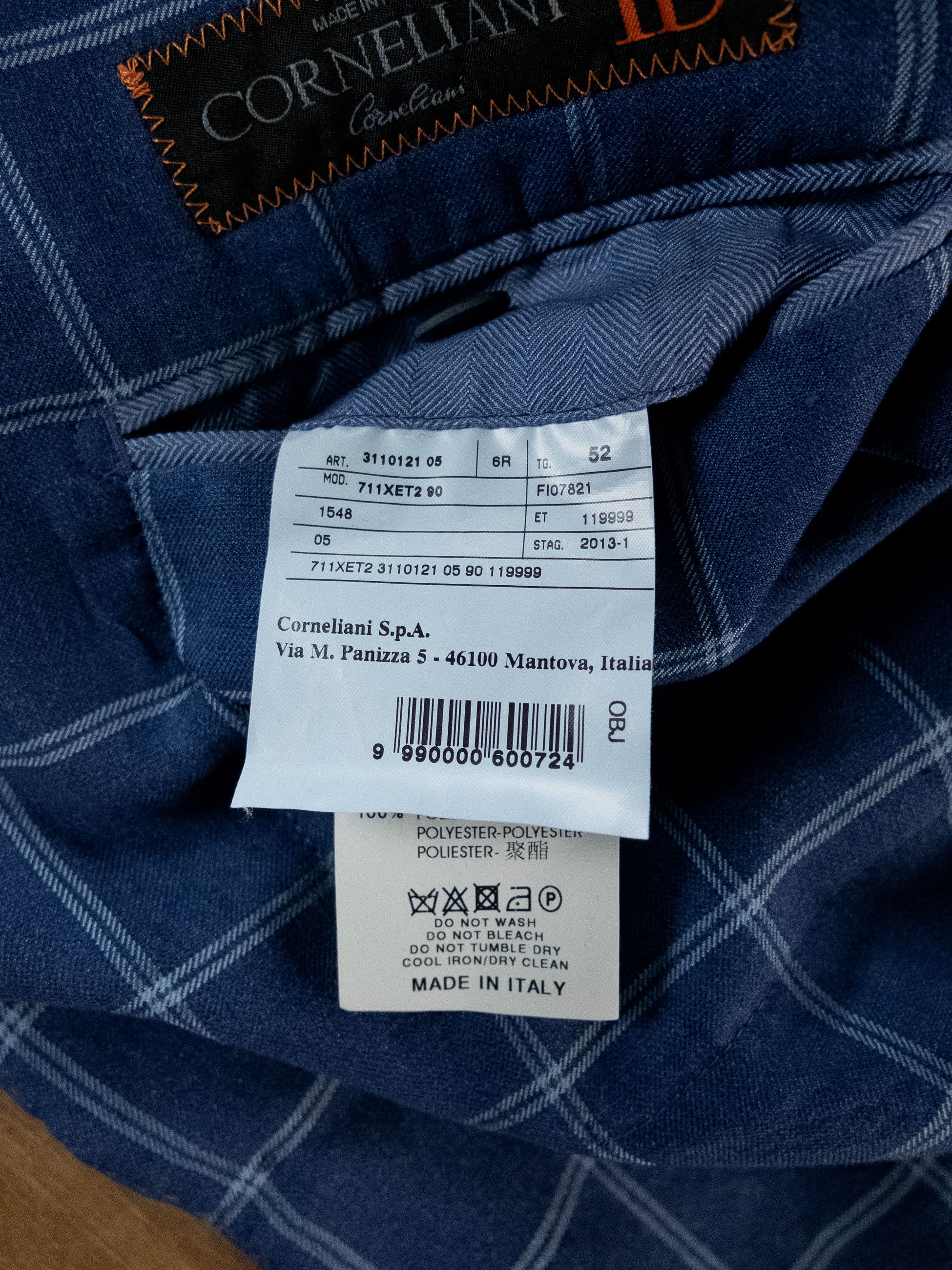 Corneliani CORNELIANI ID blue windowpane linen wool silk sportcoat Size 42R - 11 Thumbnail