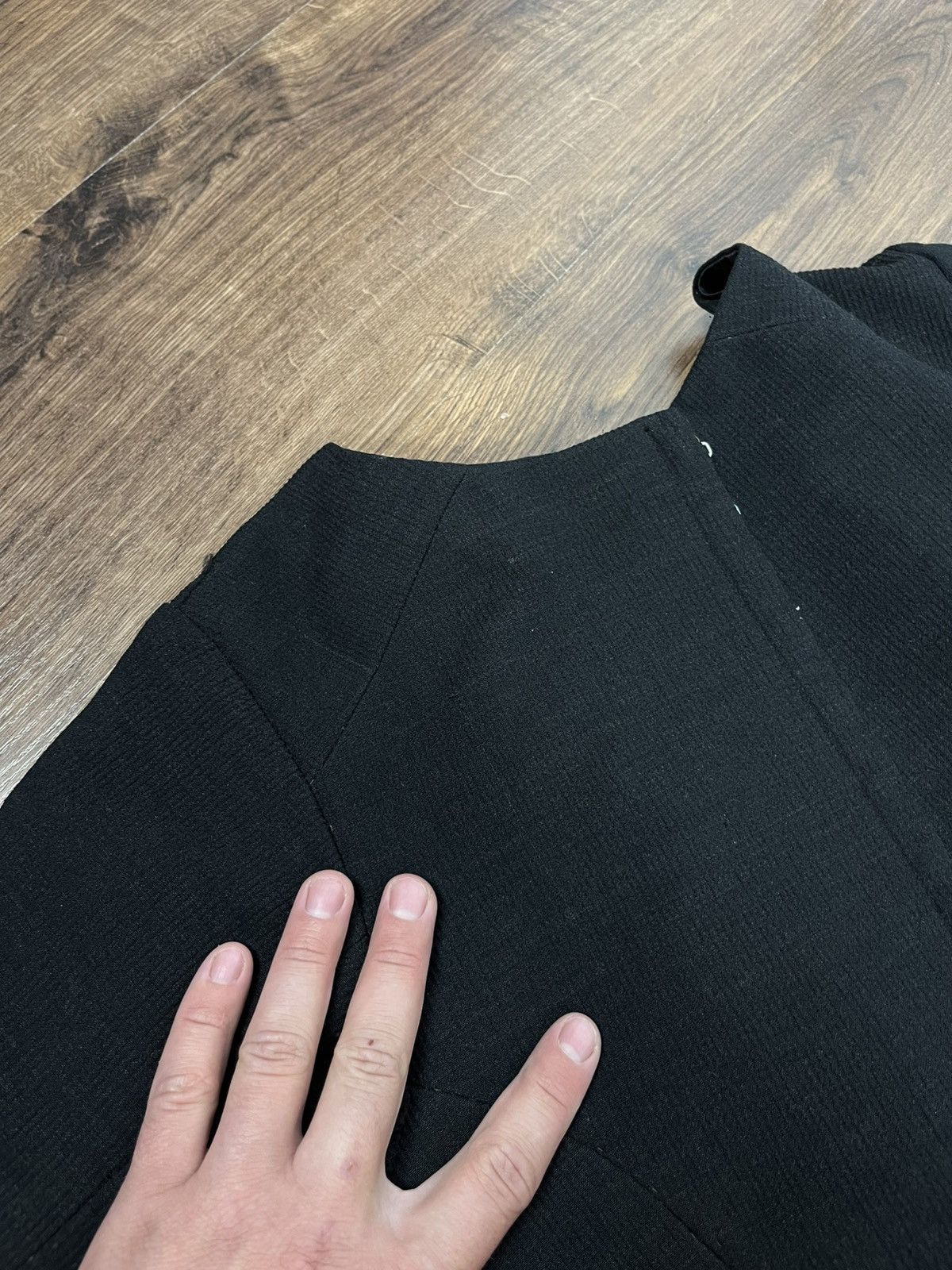 Vintage Rare Antique Black Pleated Dress With Hooks & Lining Size L / US 10 / IT 46 - 19 Thumbnail