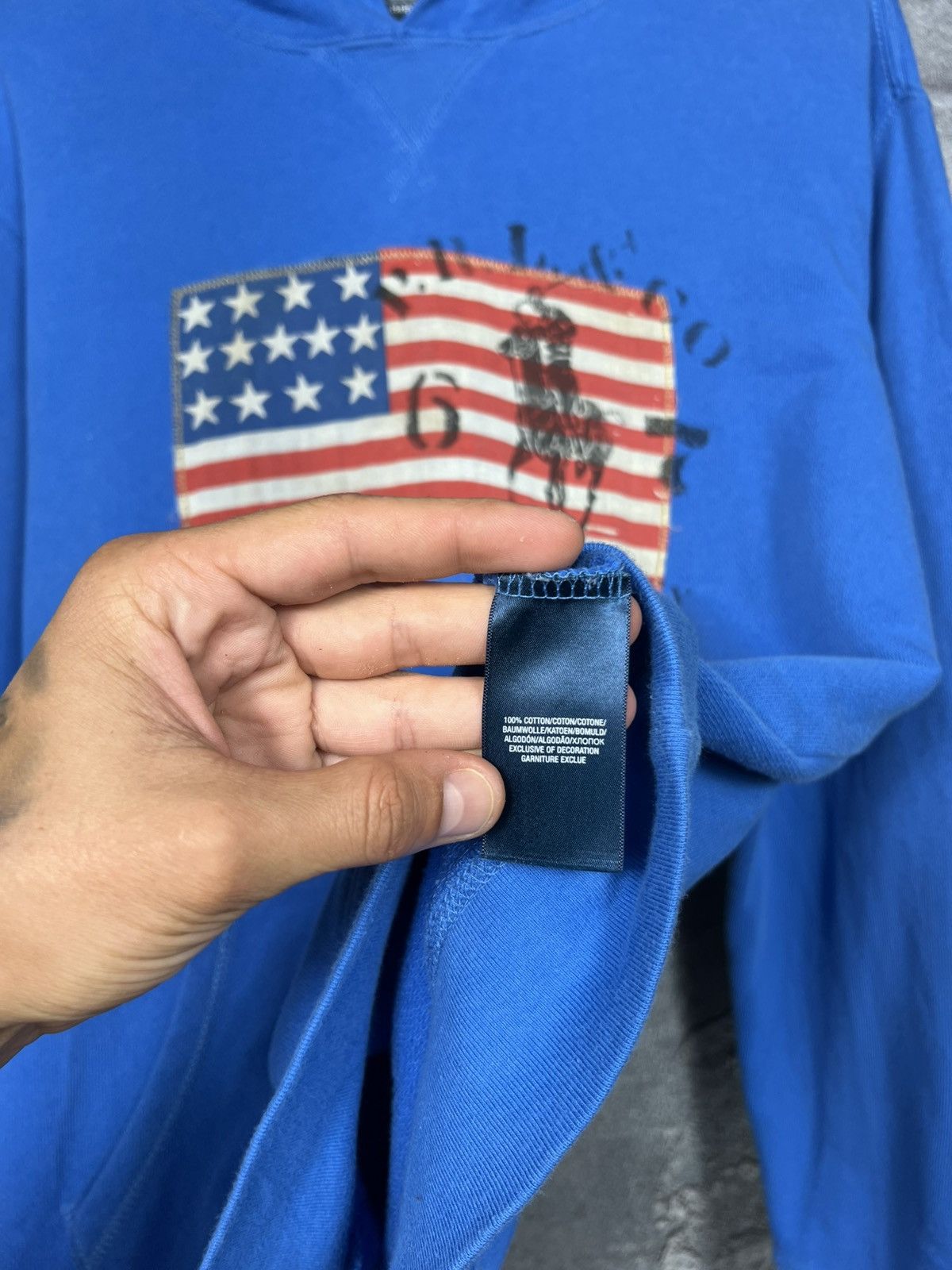 Polo Ralph Lauren Vintage Polo Ralph Lauren USA Flag New York Hoodie Size US M / EU 48-50 / 2 - 7 Thumbnail