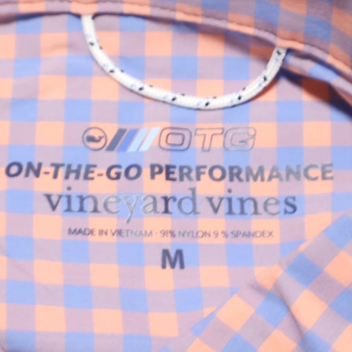 Vineyard Vines Vineyard Vines On The Go Performance Nylon Check Shirt Peach Men's M Size US M / EU 48-50 / 2 - 5 Thumbnail