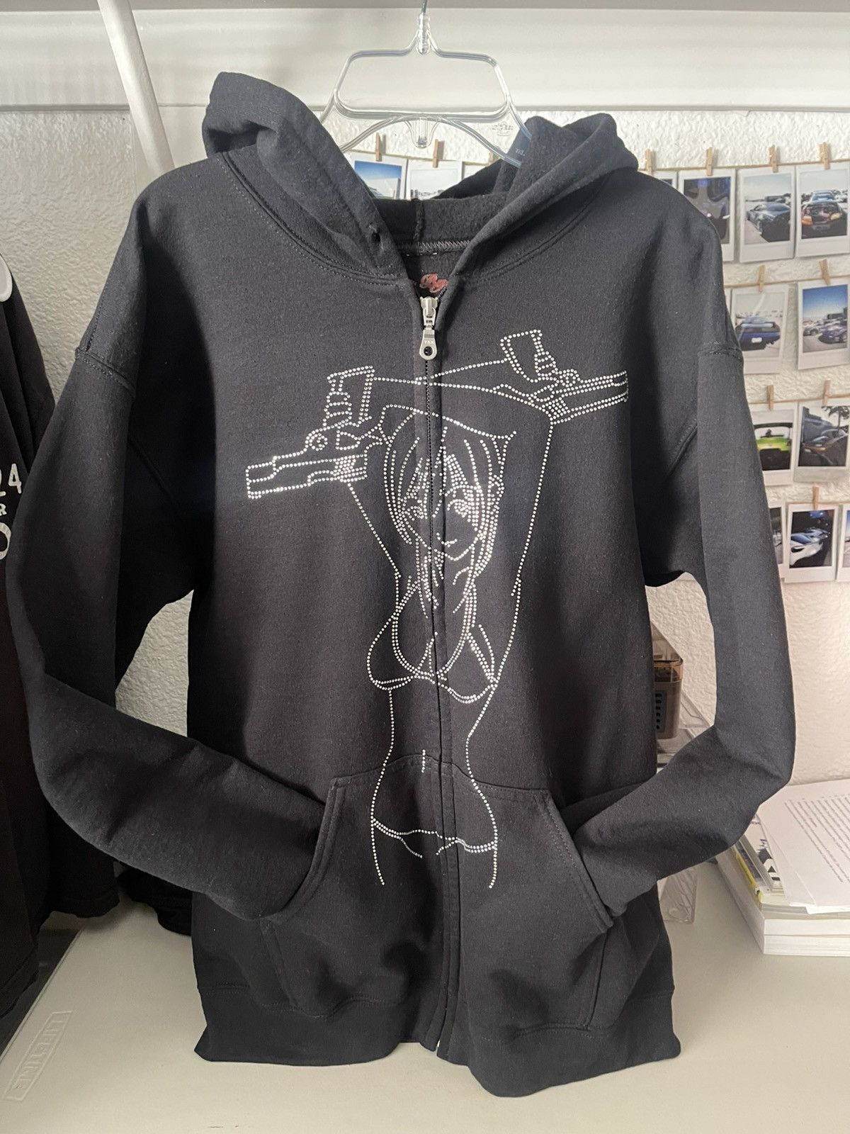 Other Anime girl gun rhinestone zip up hoodie Size US M / EU 48-50 / 2 - 3 Thumbnail