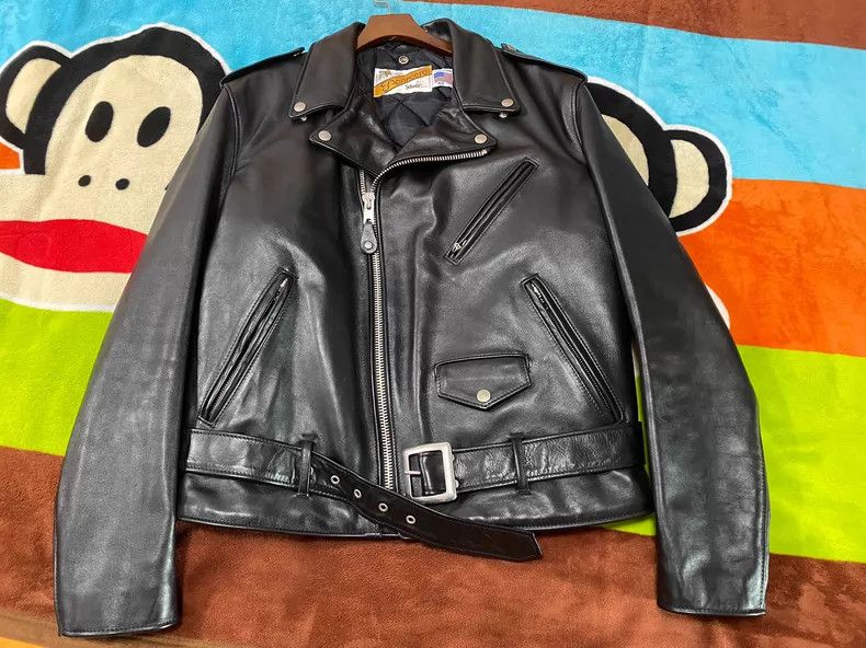 Schott Schott Classic cable-stayed nude cowhide rock jacket Size US XL / EU 56 / 4 - 1 Thumbnail