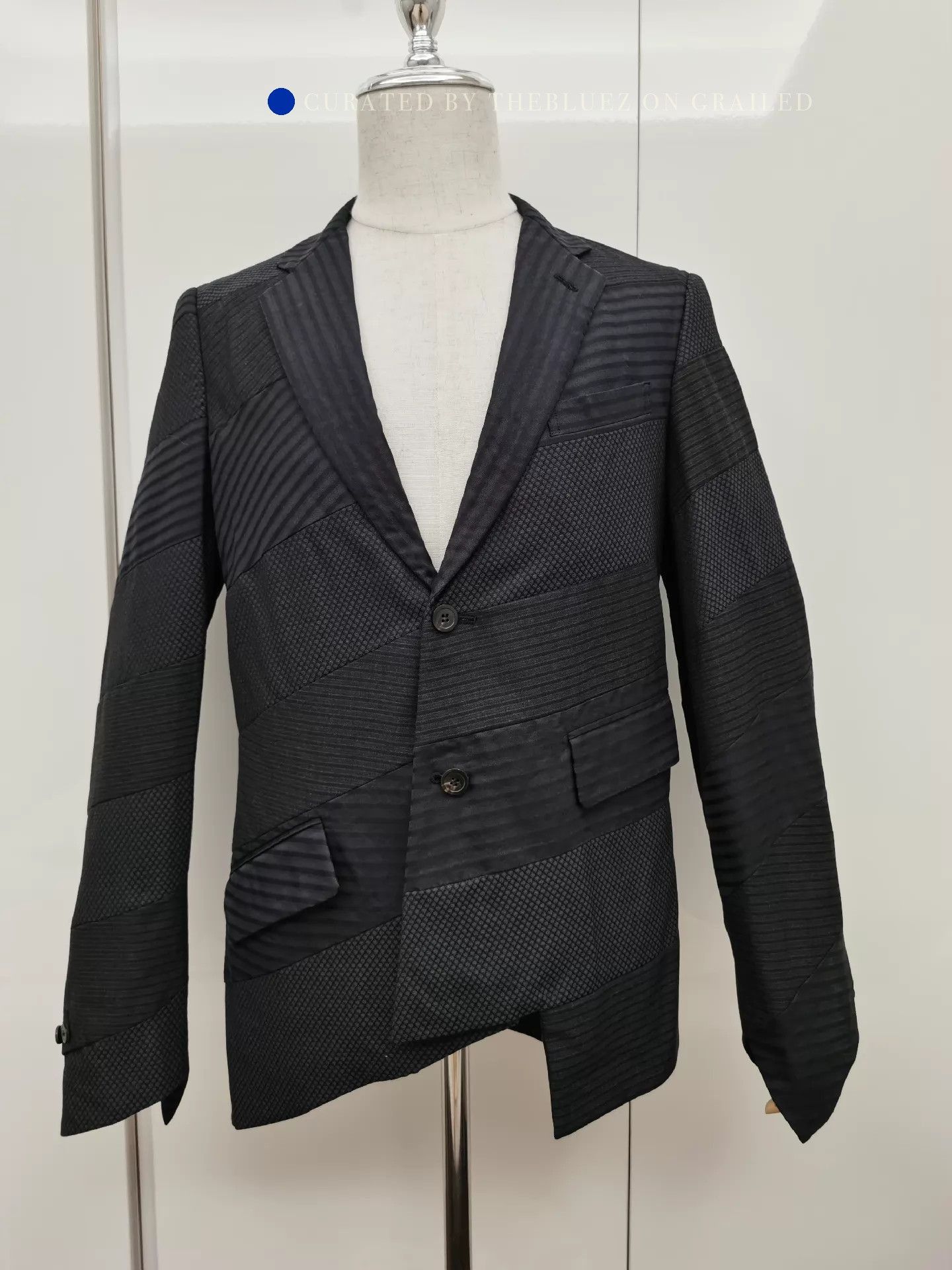 Comme des Garcons Irregular Paneled Blazer in Black Size US M / EU 48-50 / 2 - 1 Thumbnail