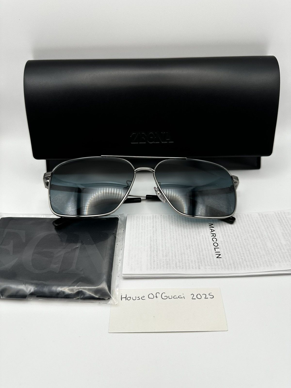 Ermenegildo Zegna Zegna Steel Sunglasses Size ONE SIZE - 3 Thumbnail