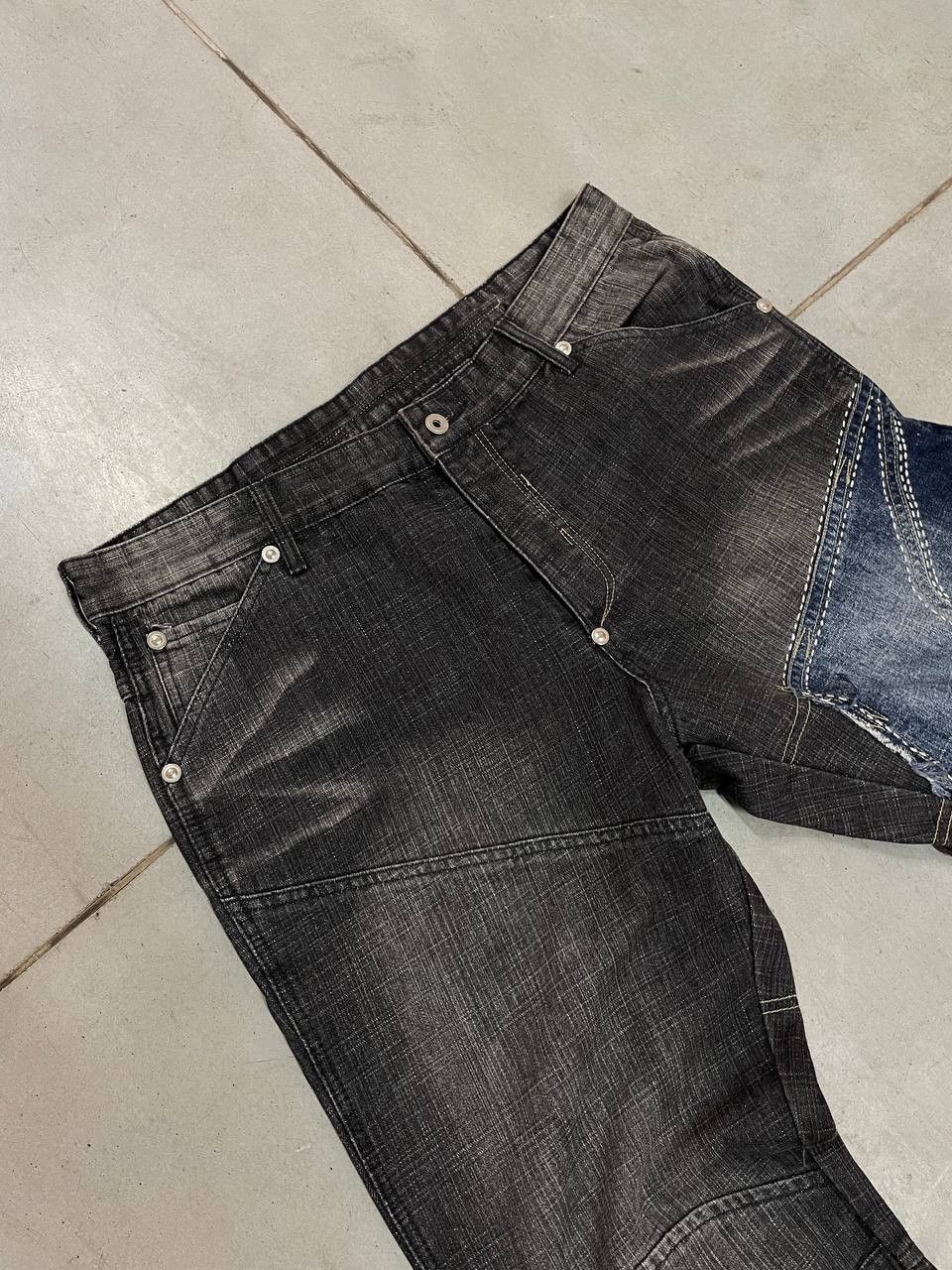 Japanese Brand Patchwork Vintage Japanese Brand Zipped Jeans Rare Design Size US 38 / EU 54 - 9 Thumbnail