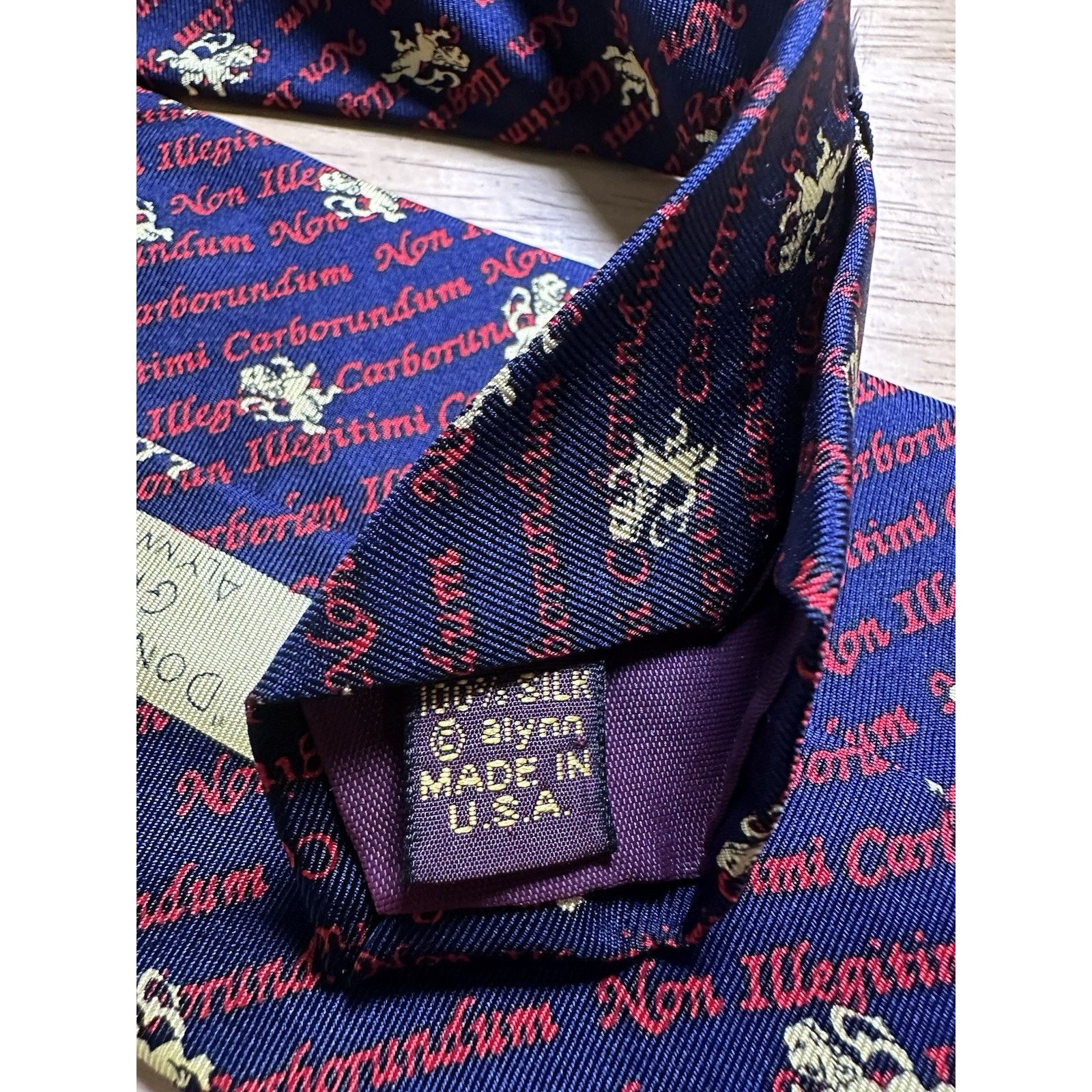 Other Alynn Neckwear Tie Dont Let the Bastards Grind You Down VTG Size ONE SIZE - 4 Thumbnail