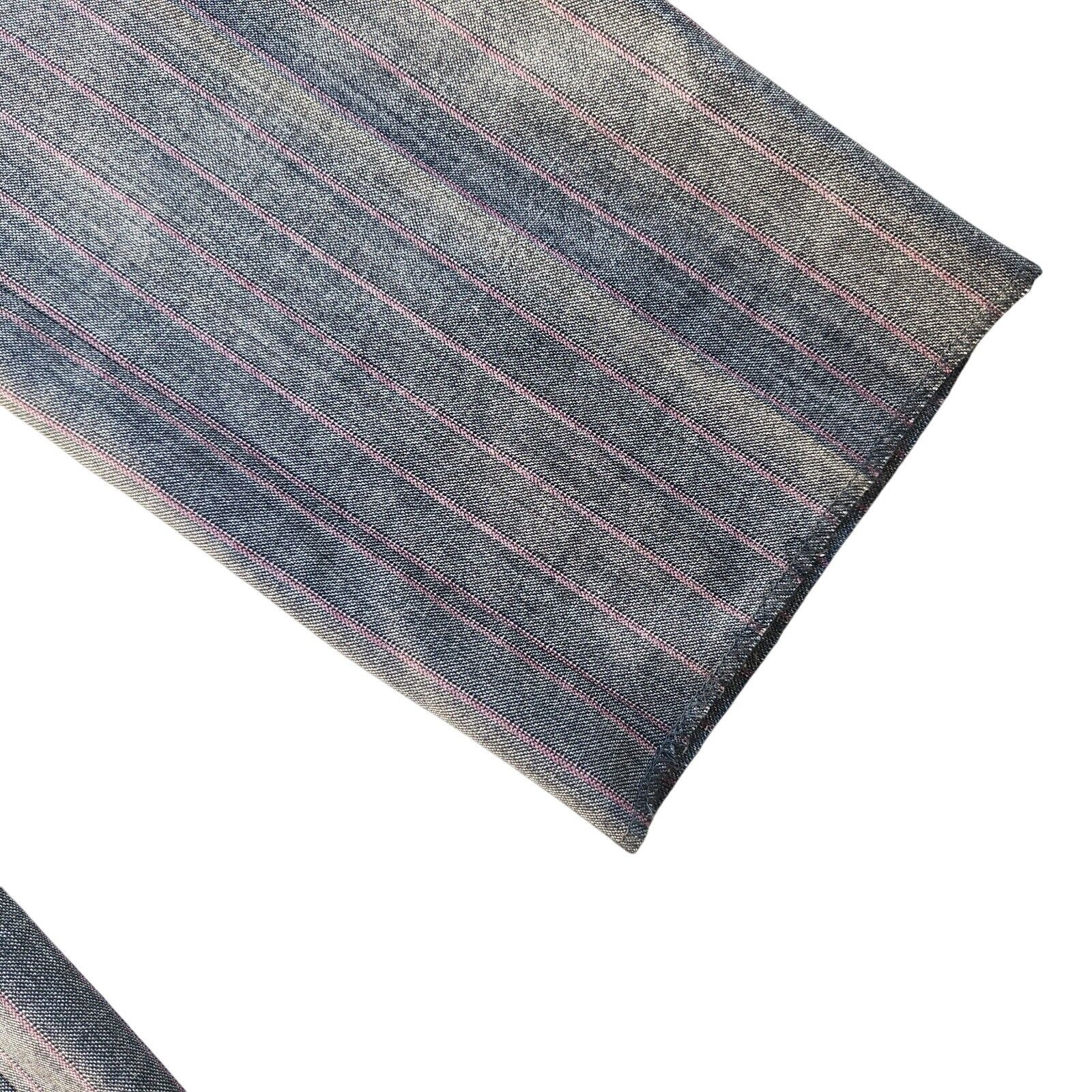 Zanetti Zanetti Men's Grey Stripe Porto Wool Dress Pants Size 30R Size US 30 / EU 46 - 2 Thumbnail