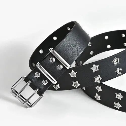 Handmade × Indigo Belts Buckle Pin Belt Pu Leather Size ONE SIZE - 2 Thumbnail