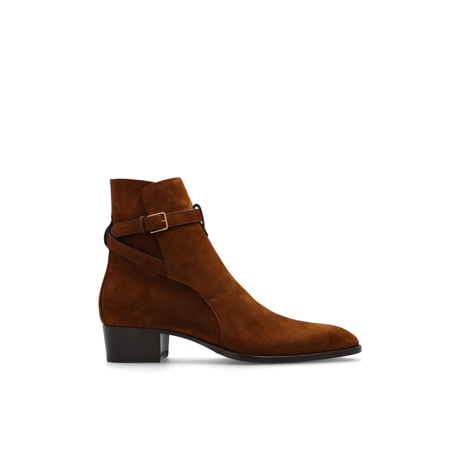 SAINT LAURENT Wyatt Brown Suede Boots New & Authentic (Men's