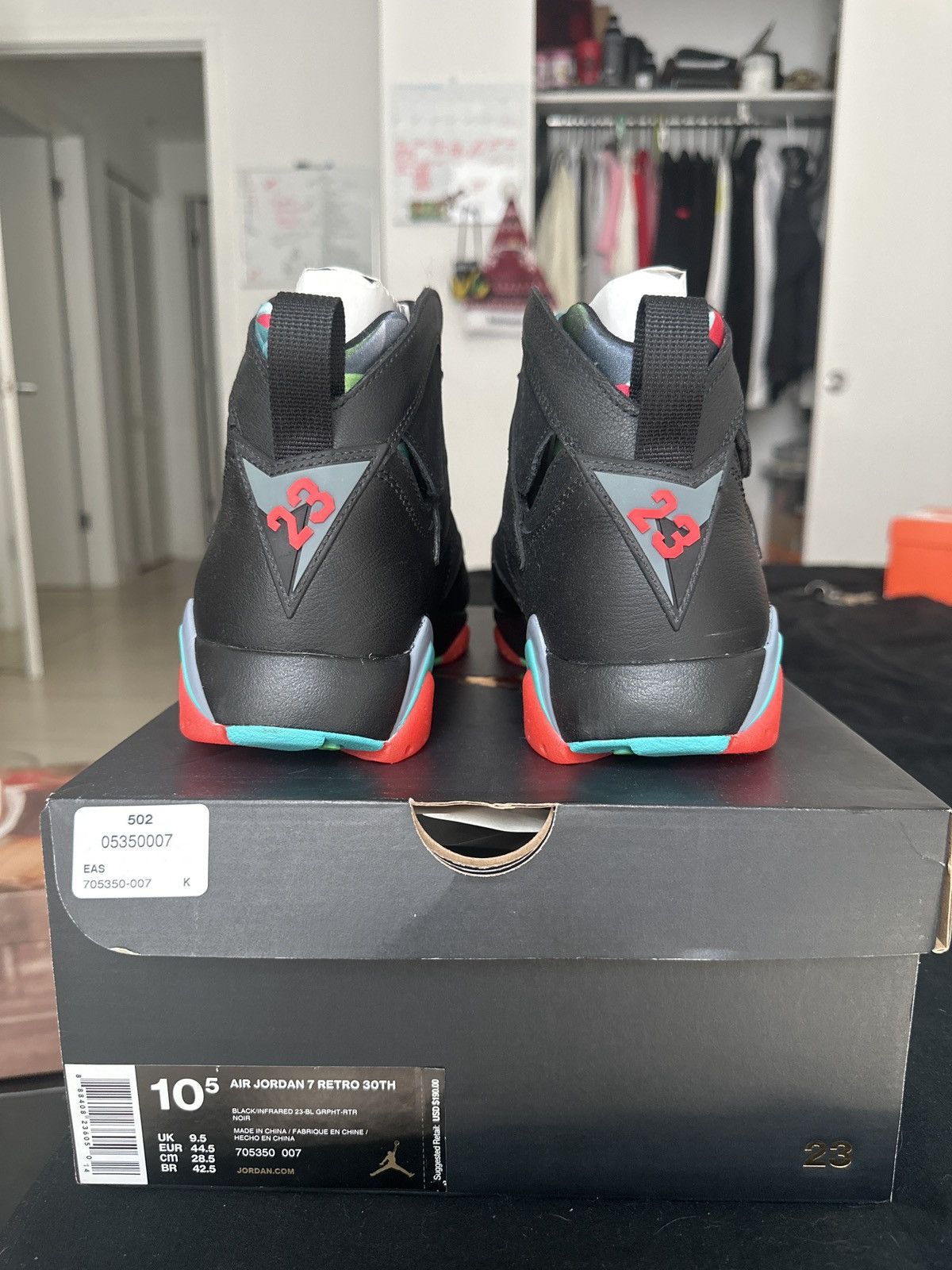 Nike Barcelona Nights Jordan 7s Size US 10.5 / EU 43-44 - 5 Thumbnail