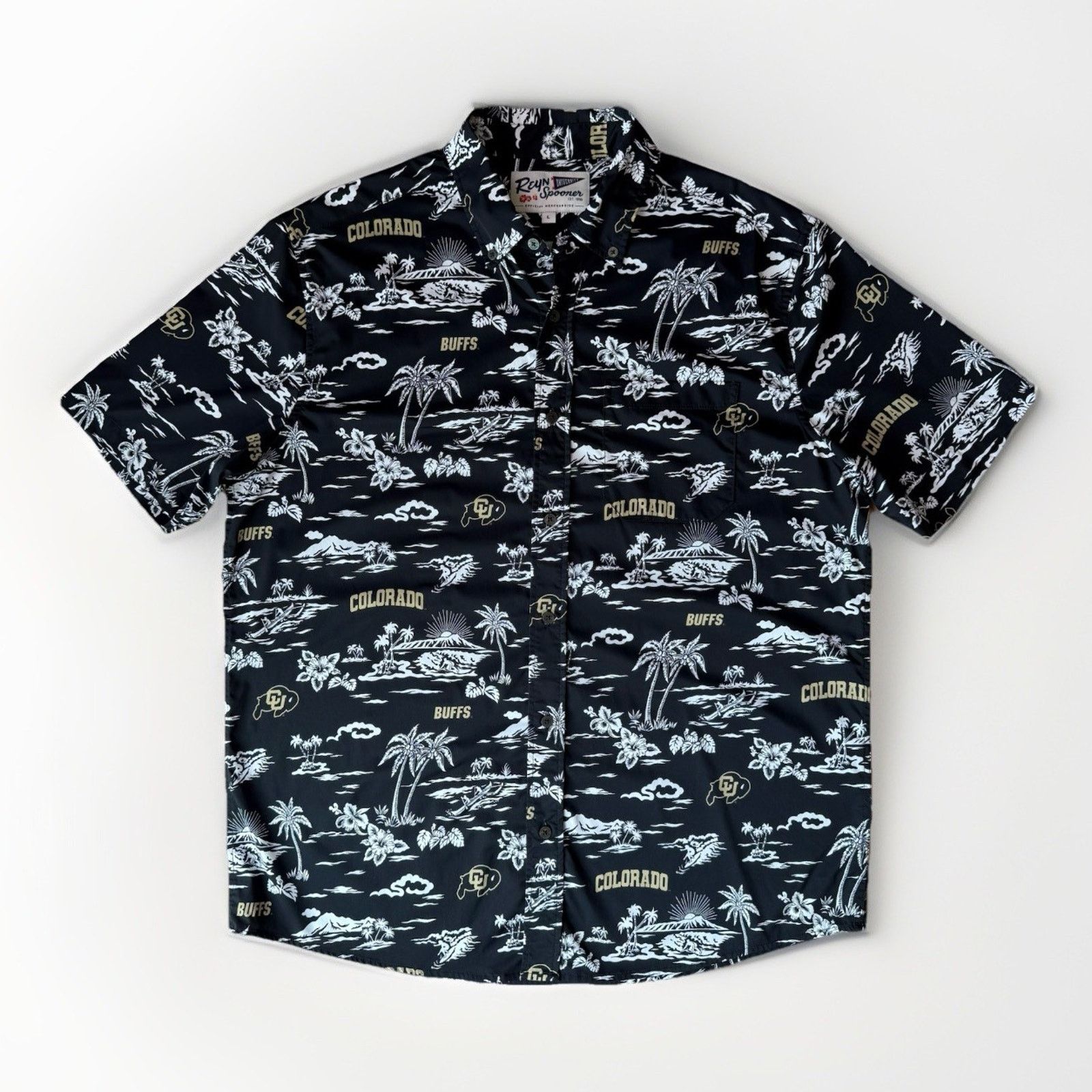 Reyn Spooner Reyn Spooner Colorado Buffaloes Shirt L Black Short Sleeve Size US L / EU 52-54 / 3 - 1 Thumbnail