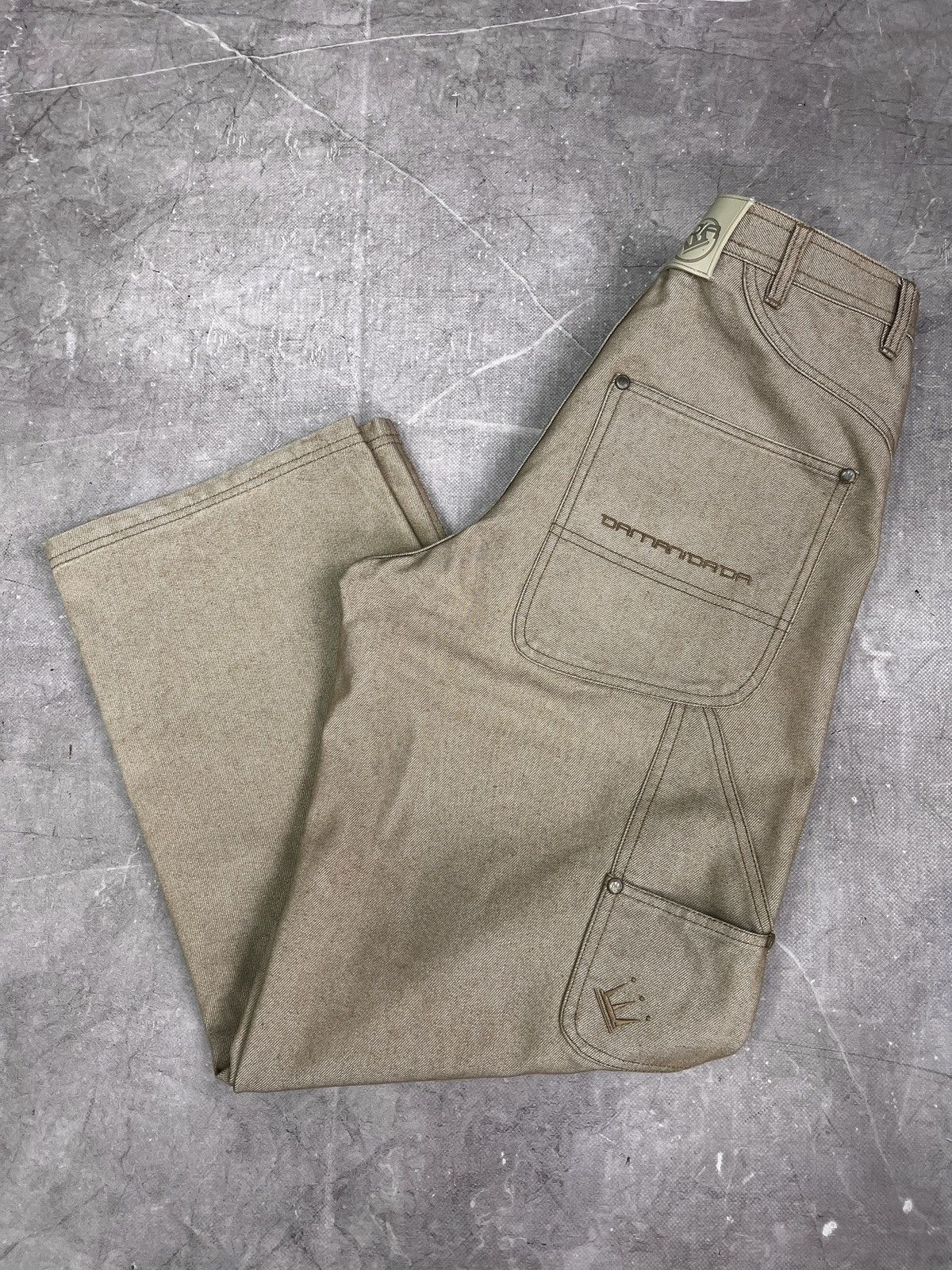 Damani Dada Damani Dada Beige rap baggy Pants JNCO carpenter Y2K Jeans Size US 30 / EU 46 - 11 Thumbnail