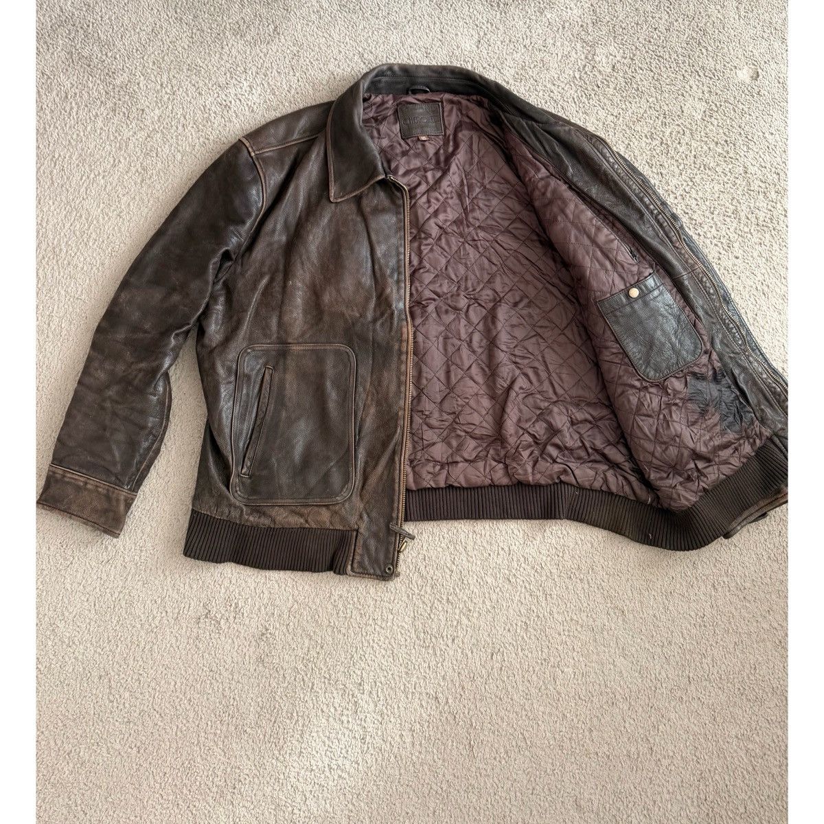 Cherokee VINTAGE CHEROKEE BROWN LEATHER BOMBER JACKET Size US XXL / EU 58 / 5 - 15 Thumbnail