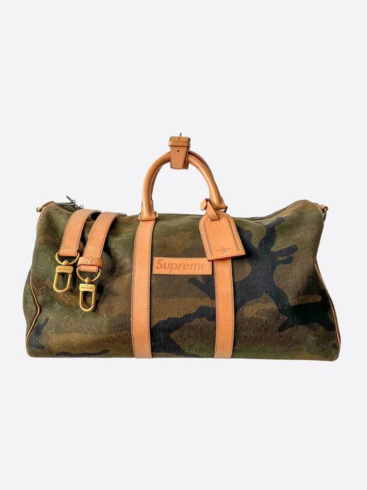 Pre-owned Supreme Louis Vuitton X Keepall Bandouliere 45 Camo