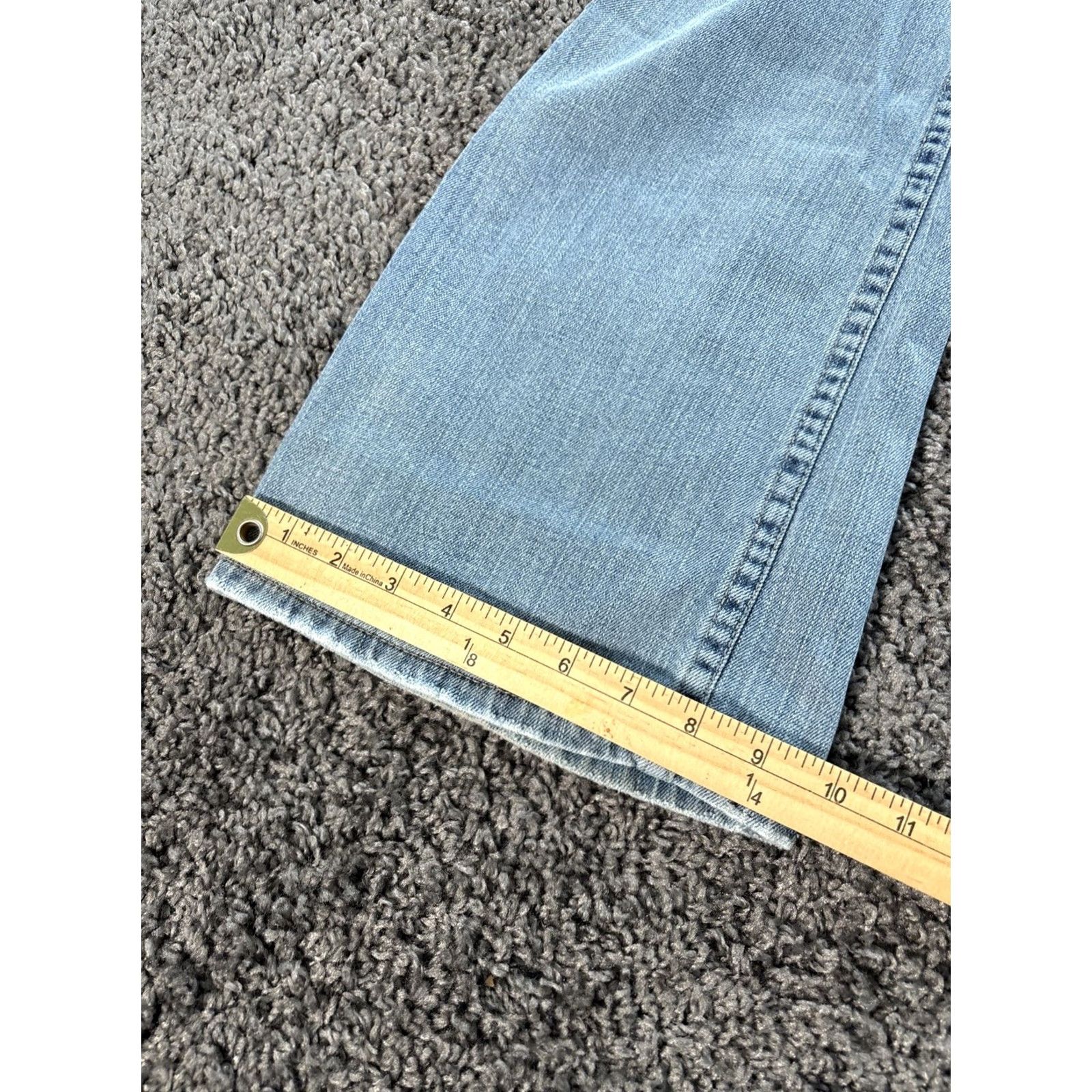 Vintage VINTAGE Aéropostale Jeans Womens 14 Tall Skinny Light Wash 34x33 Blue Flare Hailey 90s Womens Size 36" / US 14 / IT 50 - 3 Thumbnail