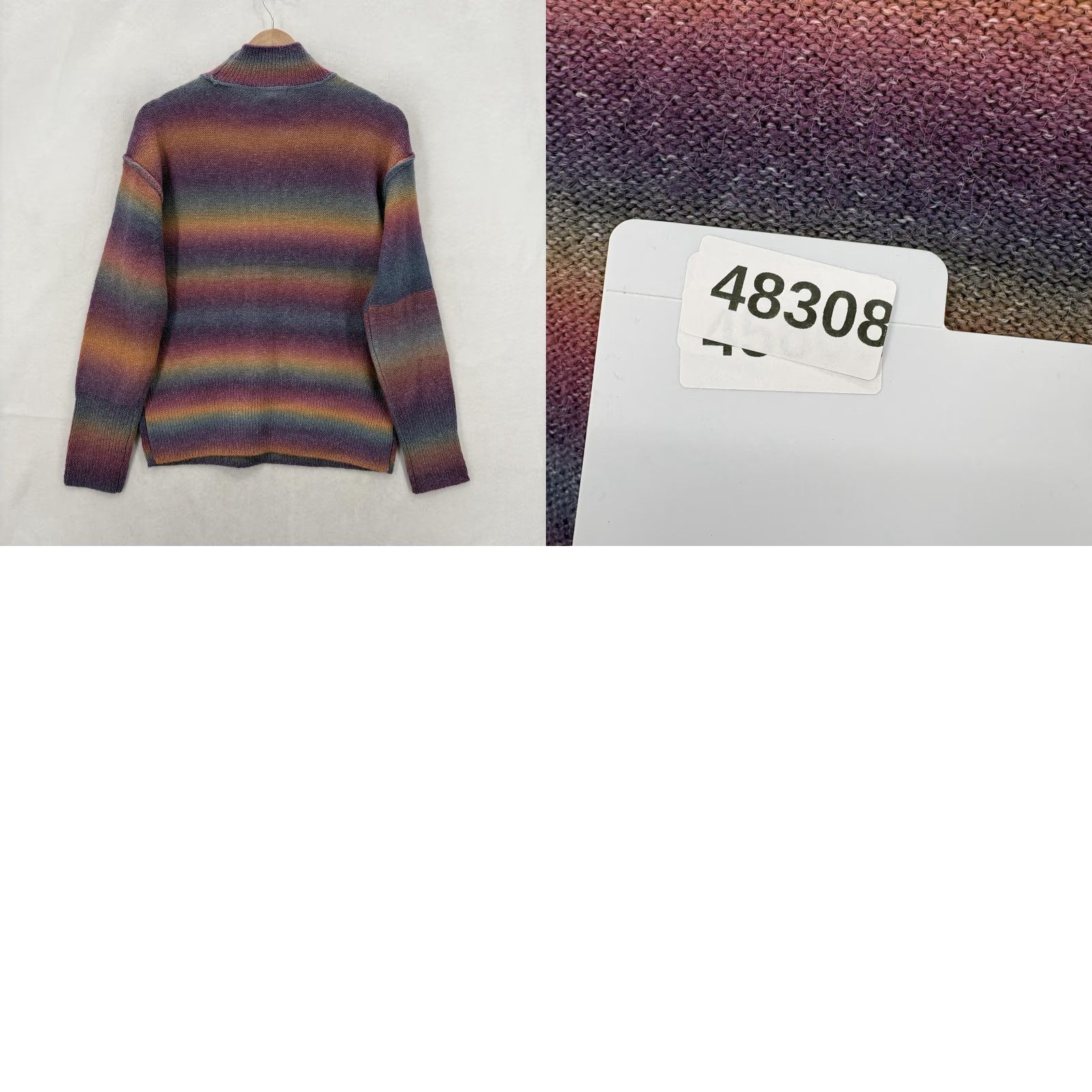 Vintage Beach lunch lounge Sweater Womens Small Twilight Space Dye Mock Neck Pullover Size S / US 4 / IT 40 - 9 Thumbnail