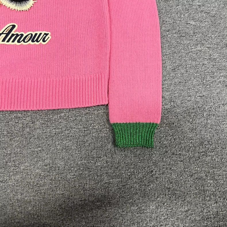 Gucci Gucci Pink tiger embroidery knitted sweater 2502-Nextarrow Size US S / EU 44-46 / 1 - 4 Thumbnail