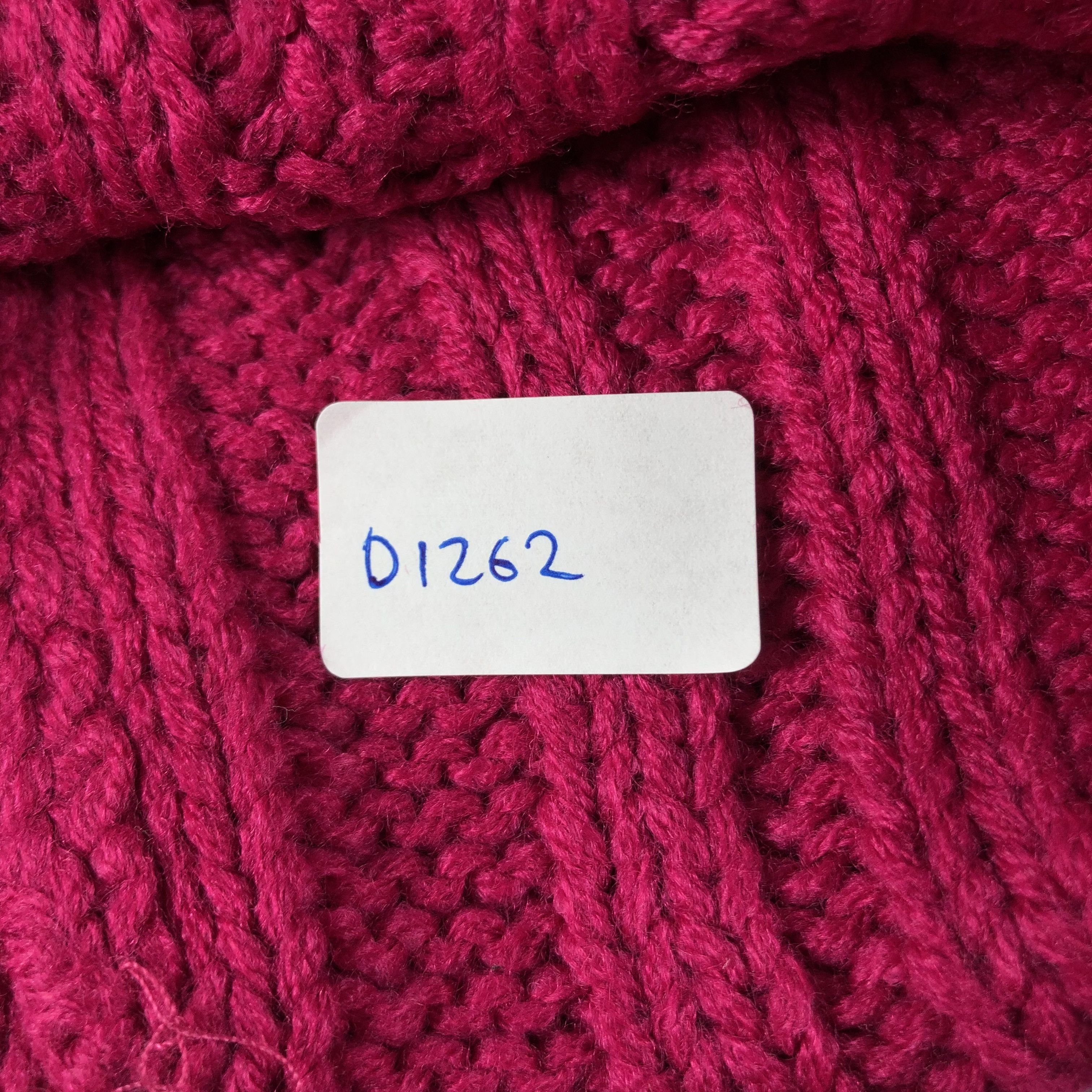 Vintage Cable Knit Slouchy Pink Beanie Snow Hat Snow Cap -D1262 Size ONE SIZE - 5 Thumbnail