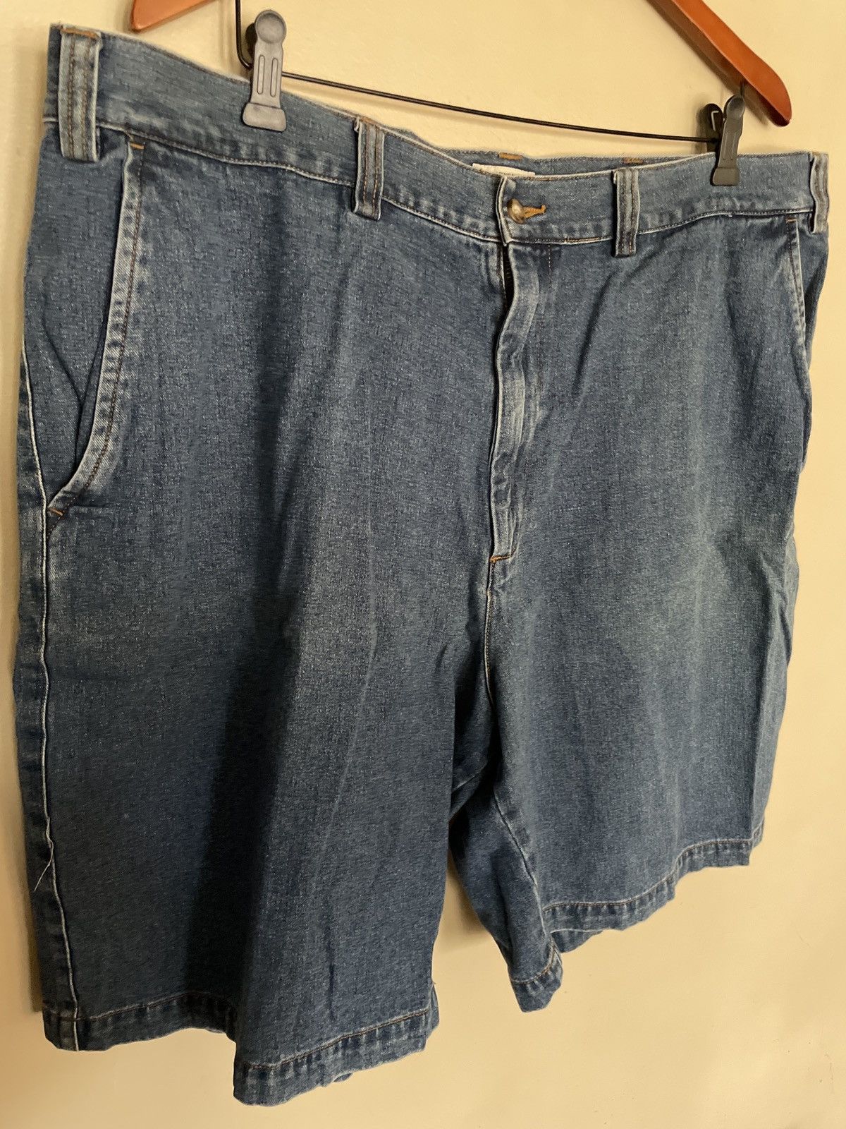 Jean × St. Johns Bay × Vintage Vintage Blue Jean Denim shorts Jorts Classic cotton waist 44 Size US 44 / EU 60 - 2 Thumbnail