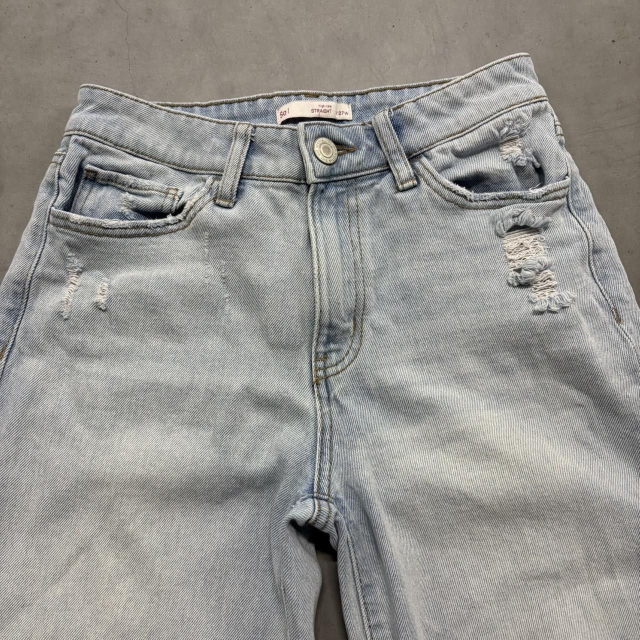 Vintage Crazy Vintage Y2K/2000s Baggy Skater Light Wash Denim Jeans! Size US 26 / EU 42 - 2 Thumbnail