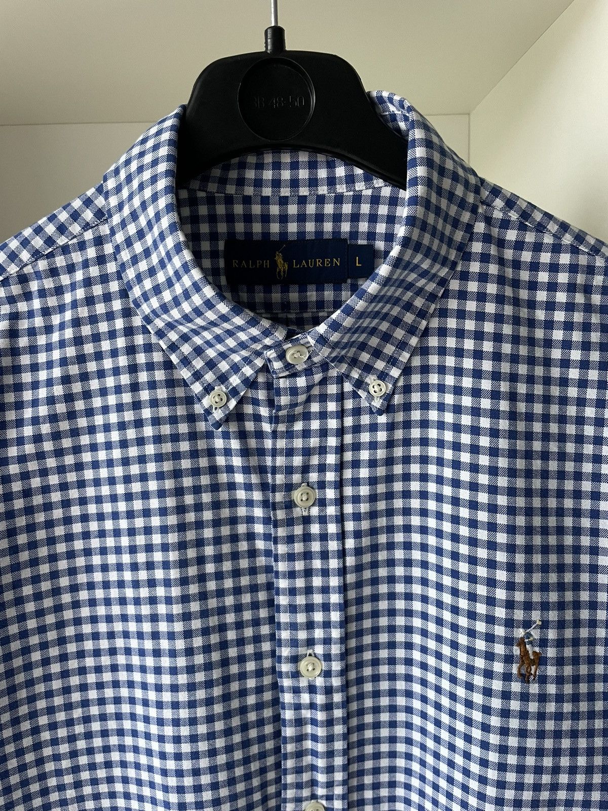 Polo Ralph Lauren × Ralph Lauren × Vintage Vintage Polo Ralph Lauren Shirt Button Up Flannel Blue/White Size US L / EU 52-54 / 3 - 7 Thumbnail