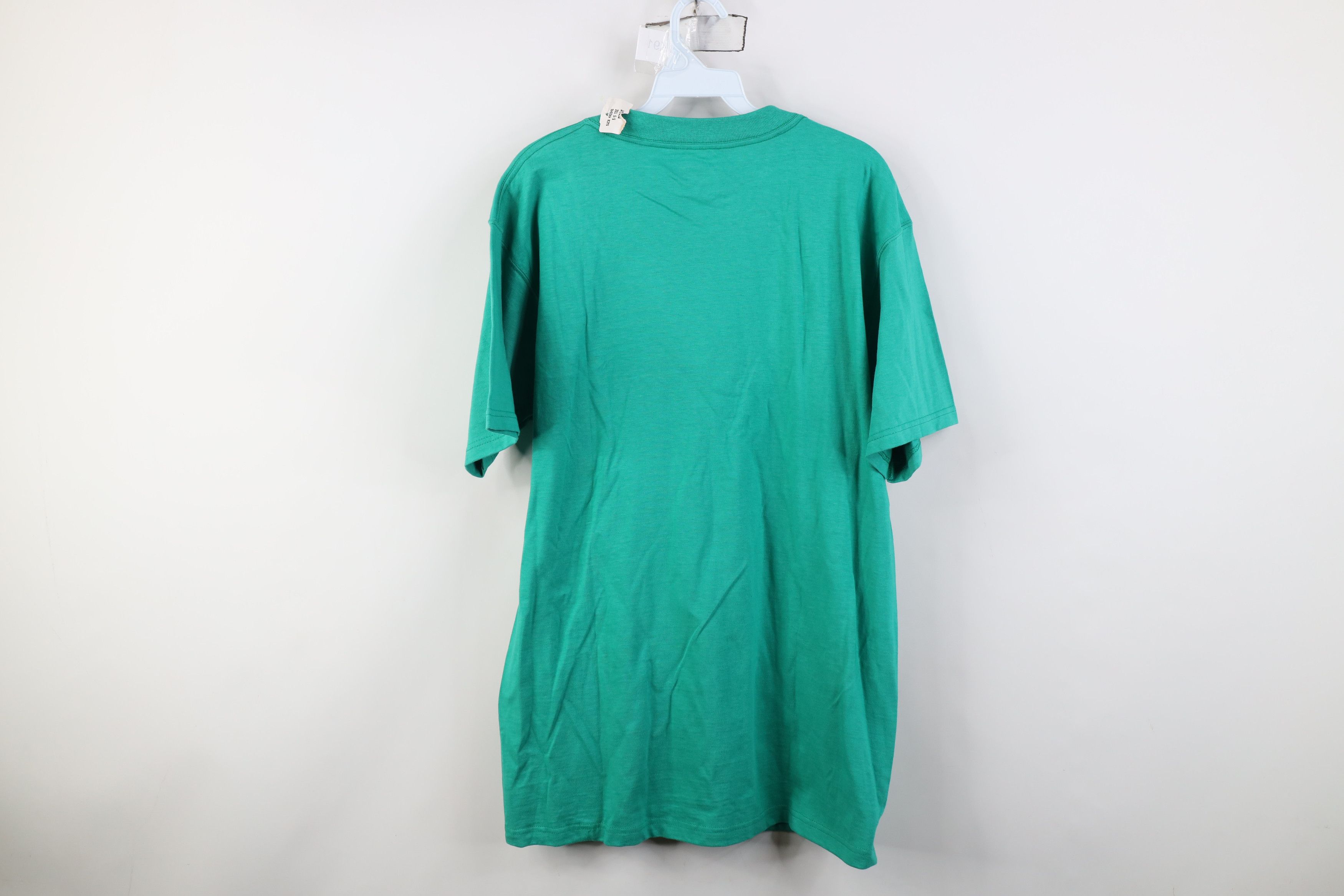 Vintage Deadstock Vintage Y2K Streetwear Heavy Cotton T-Shirt Green Size US M / EU 48-50 / 2 - 9 Thumbnail
