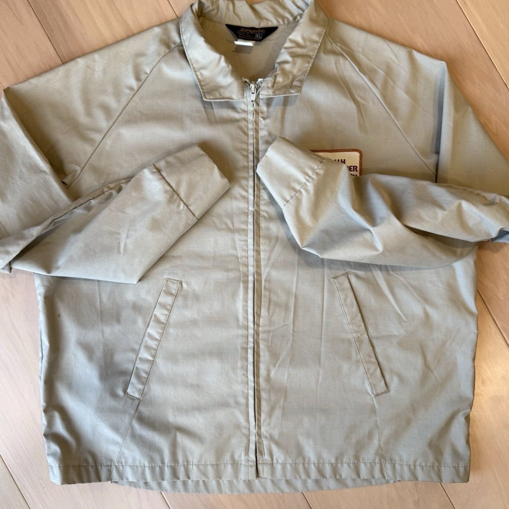 Vintage VINTAGE Swingster Jacket XL Khaki Full Zip 80s Made in USA Jolly Ranch Candy Shirt Mens Regular XL Beige Zip Front 90s USA Classic Size US XL / EU 56 / 4 - 6 Thumbnail
