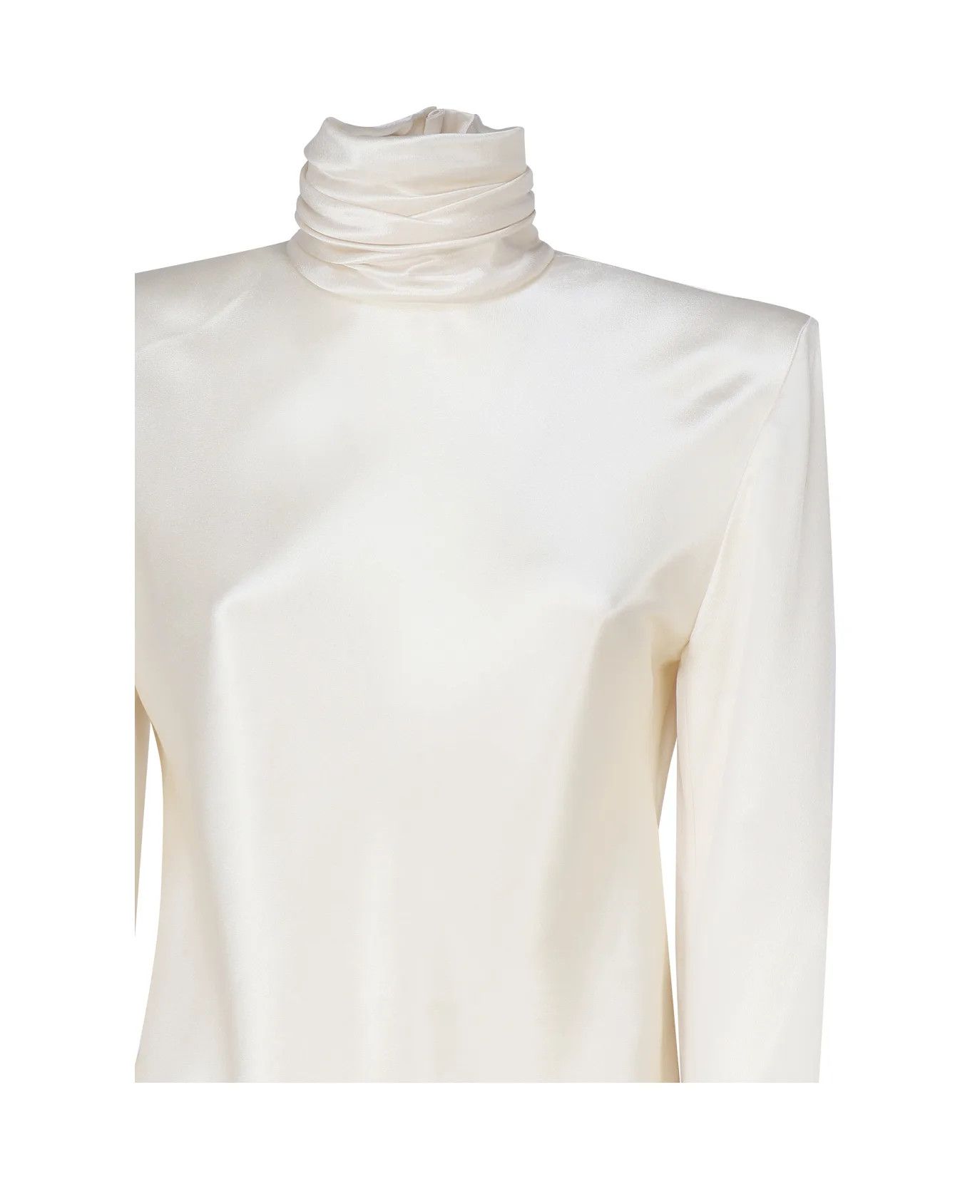 Saint Laurent Paris o1y0126 Blouse in Cream Size M / US 6-8 / IT 42-44 - 2 Thumbnail