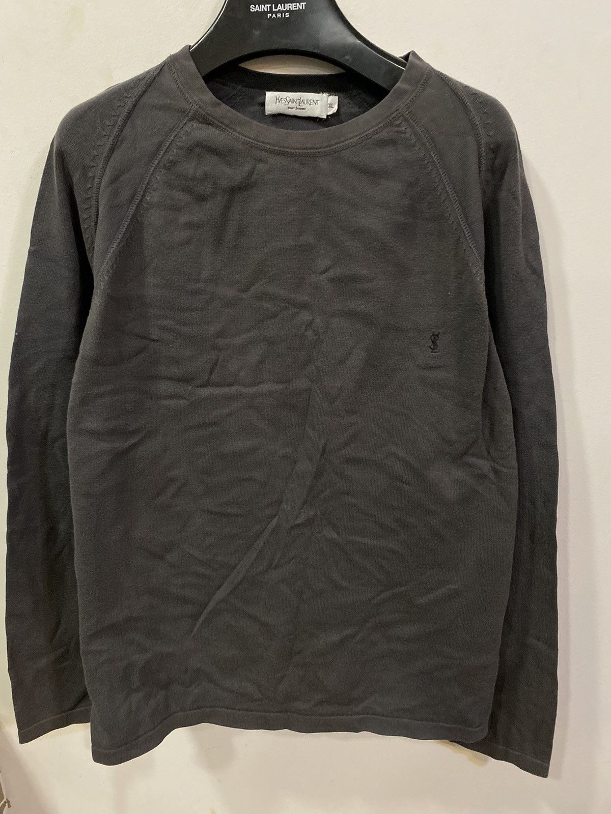 Yves Saint Laurent Grey YSL Sweater Light Saint Laurent Sweater YSL Longsleeve Size US XXL / EU 58 / 5 - 3 Thumbnail