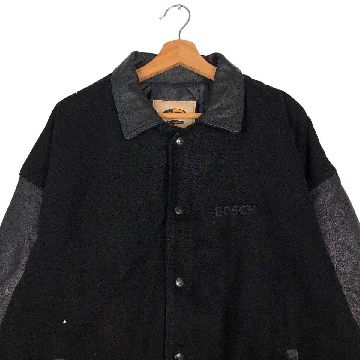 Japanese Brand 🔥Vintage Bomber Leather Jacket Fly Worker Bosch Big Logo Size US M / EU 48-50 / 2 - 3 Thumbnail