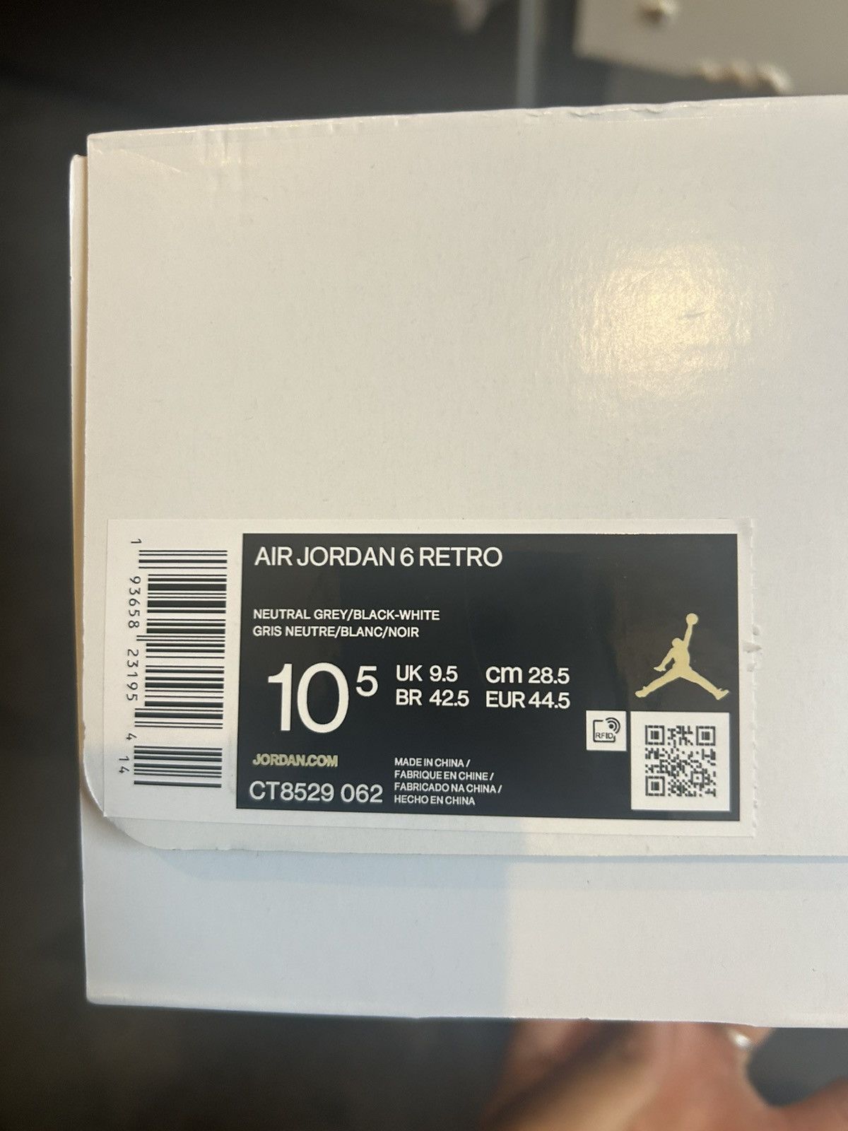 Jordan Brand AIR JORDAN 6 RETRO Size US 10.5 / EU 43-44 - 5 Thumbnail