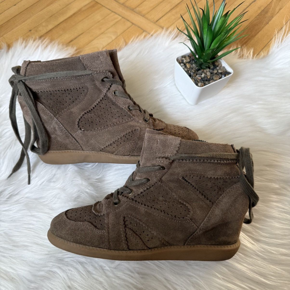 Other 📌 Crazy like Isabel Marant Style Bekett Wedge Sneakers Size US 7 / IT 37 - 10 Thumbnail
