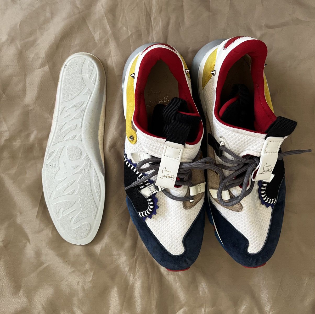 Christian Louboutin Christian Louboutin Red Runner 'Yellow Black Blue' size 42 Size US 9 / EU 42 - 8 Thumbnail