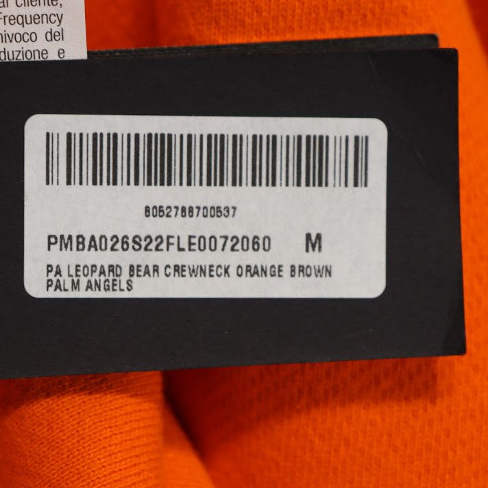 Palm Angels o1rshd1 PA Leopard Bear Crewneck in Orange Size US M / EU 48-50 / 2 - 13 Thumbnail