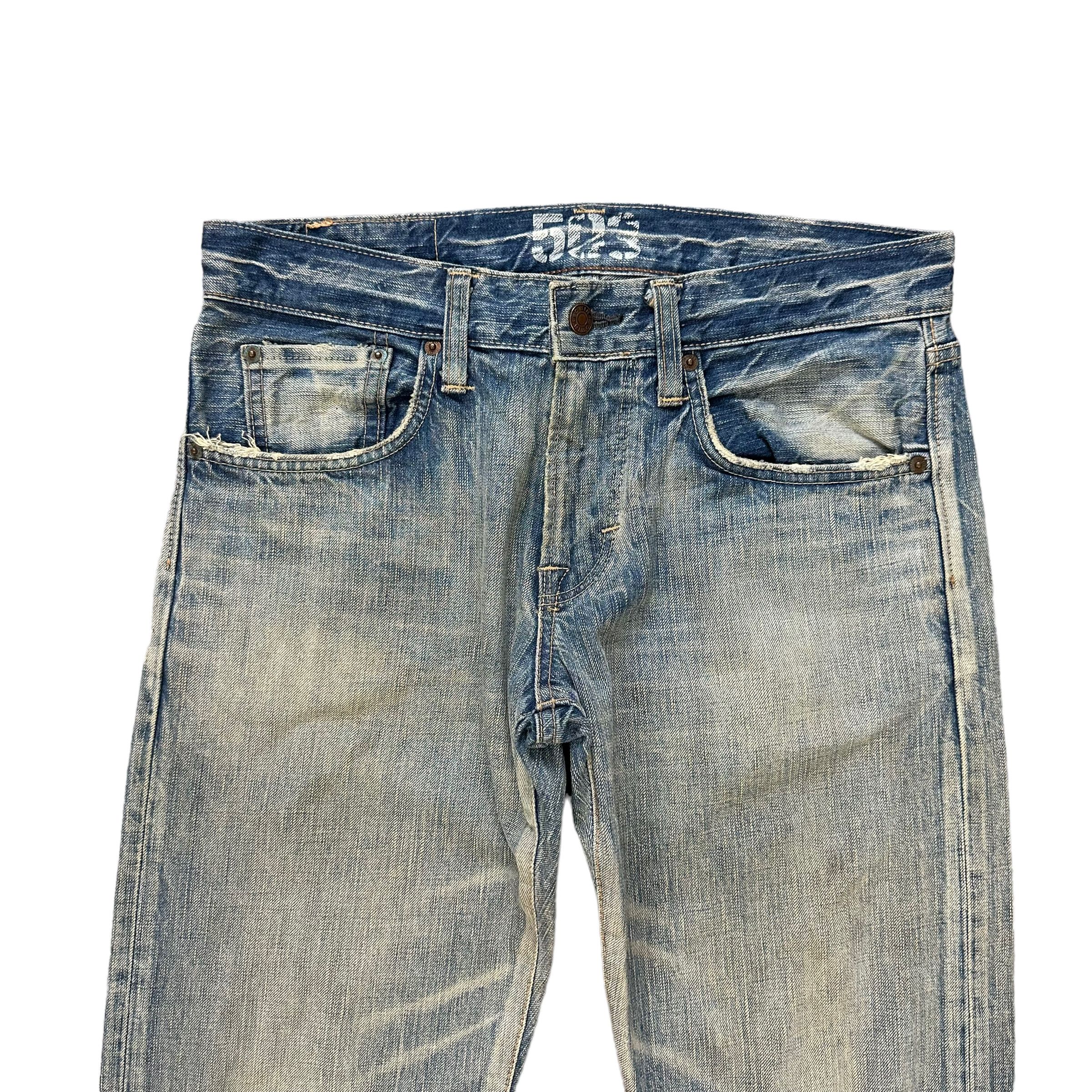 Edwin TRASHED EDWIN 503 WASHED DENIM PANTS #7793-176 Size US 32 / EU 48 - 2 Thumbnail