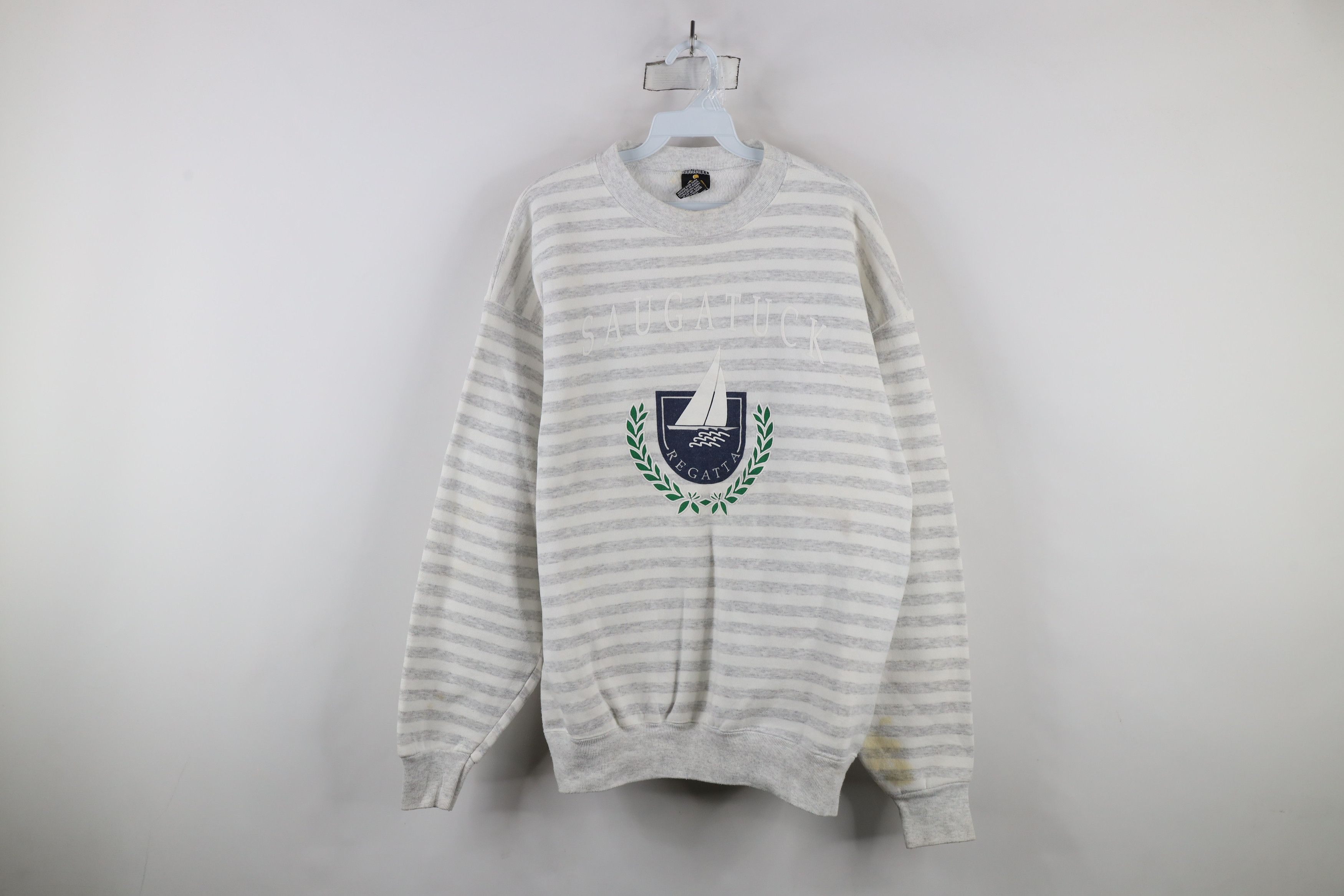 Vintage Vintage 90s Streetwear Michigan Sailing Sweatshirt USA Size US XL / EU 56 / 4 - 1 Thumbnail