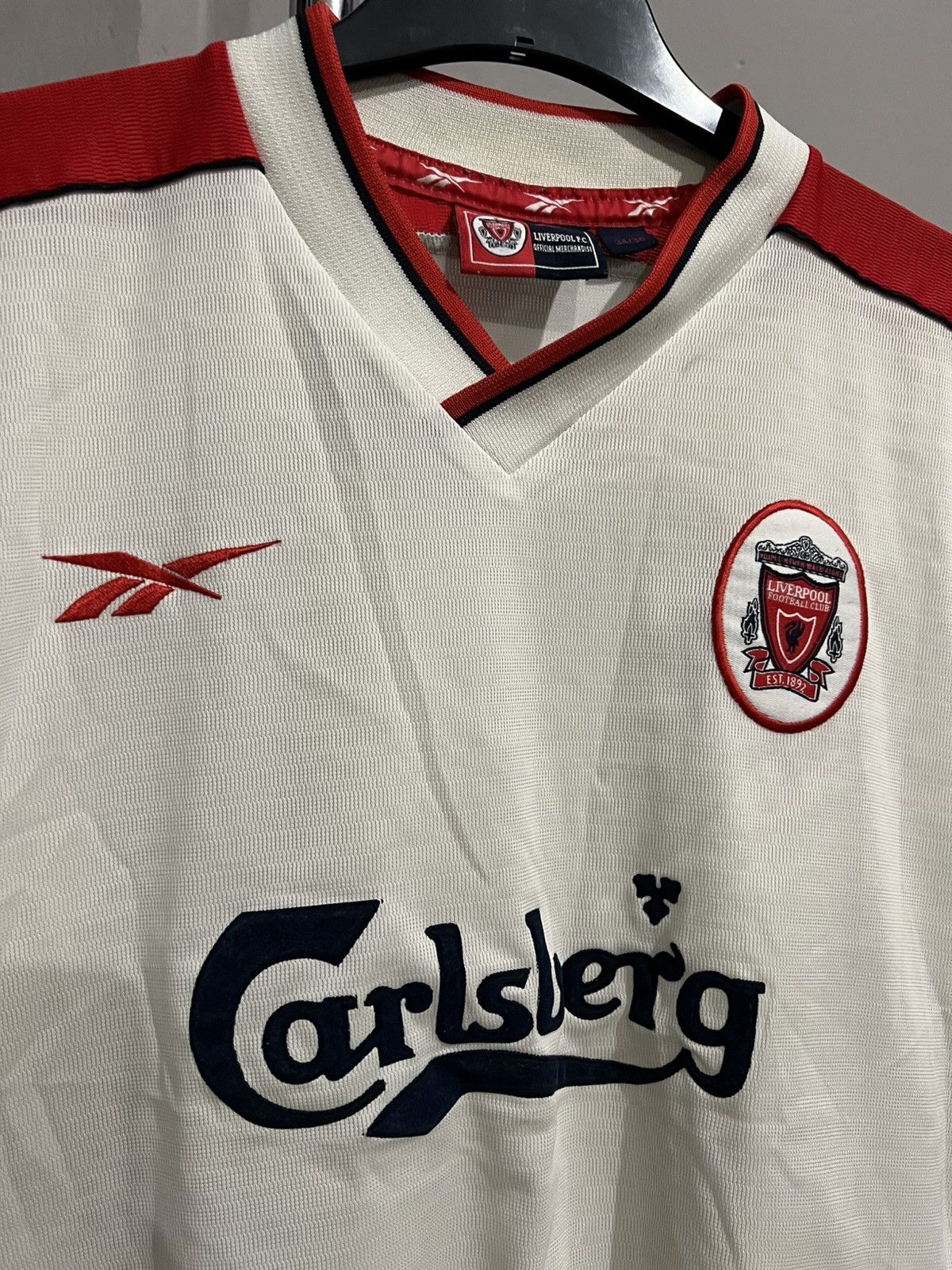 Reebok 1998/99 LIVERPOOL FC AWAY SOCCER JERSEY FOOTBALL SHIRT SZ S Size US S / EU 44-46 / 1 - 5 Thumbnail