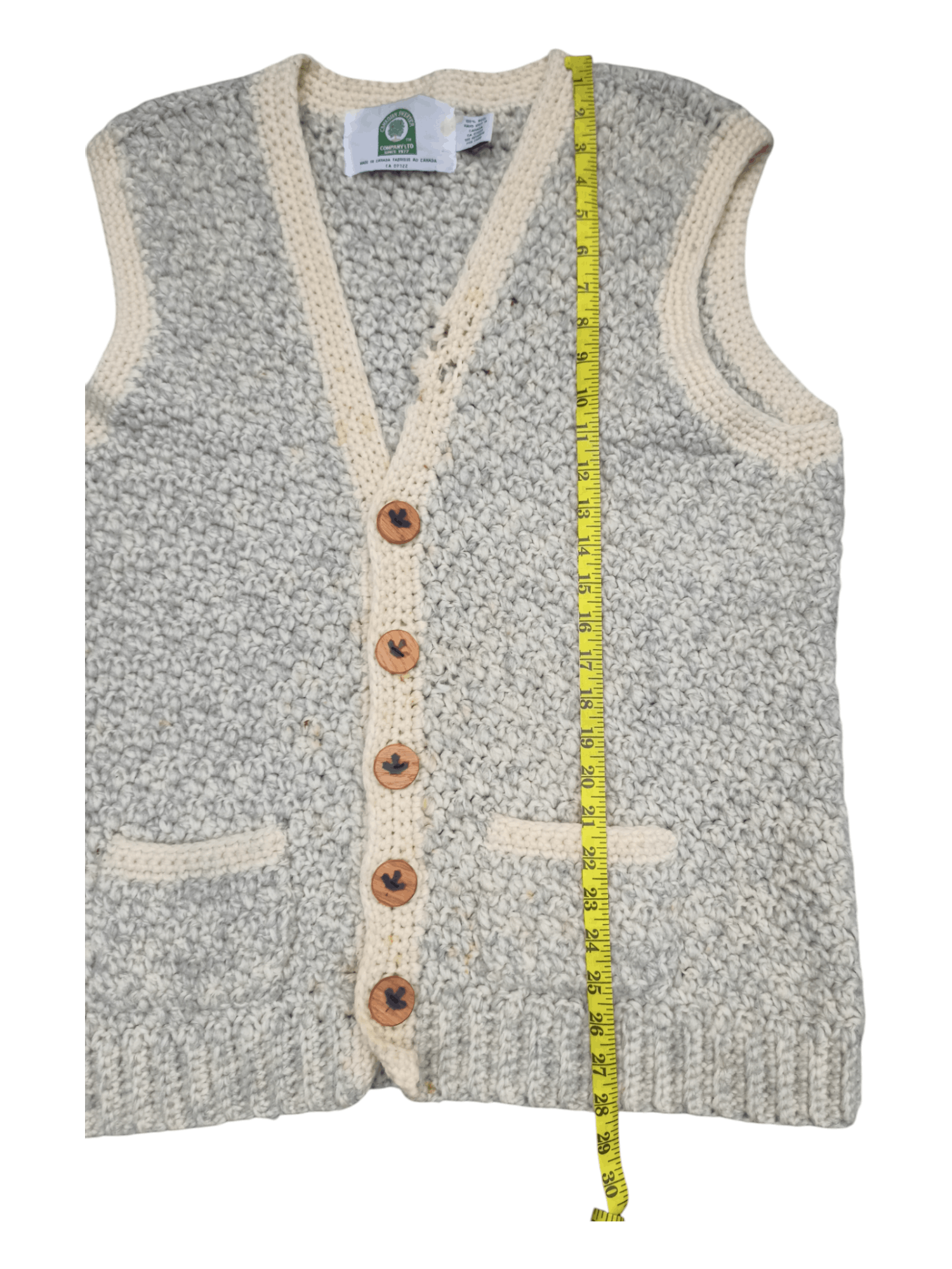 Vintage Vintage 💥 Canadian Sweater 💥 Wool Hand Knit Vest Size US L / EU 52-54 / 3 - 20 Thumbnail